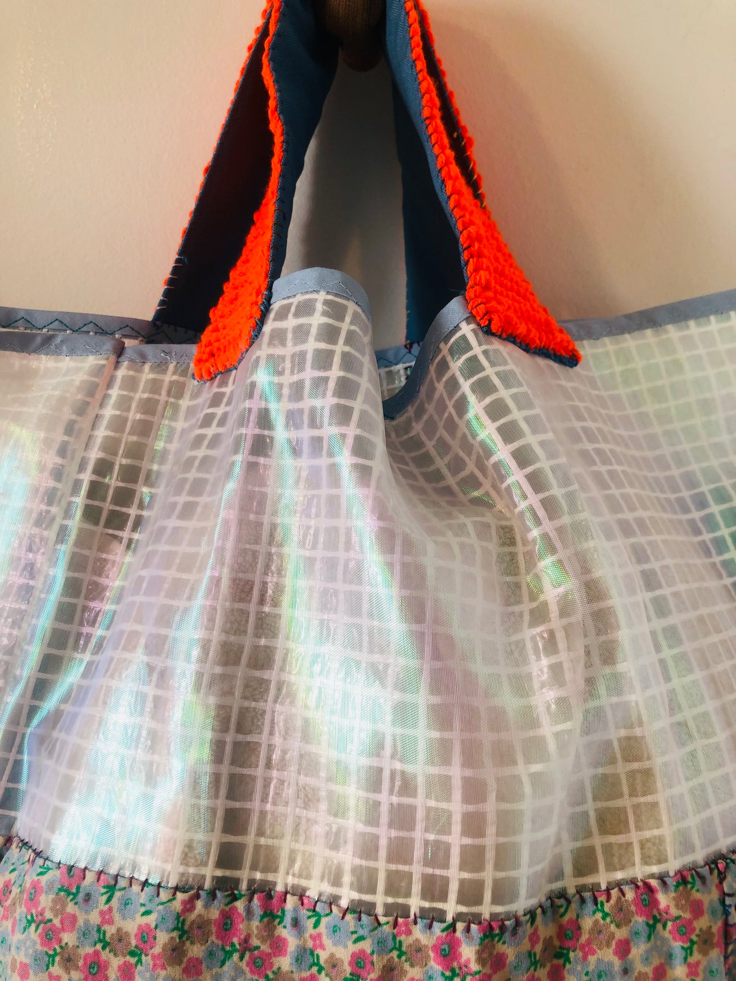 Bag Hand-sewn Fabric Tote Bag Slow Fashion Handmade 2266