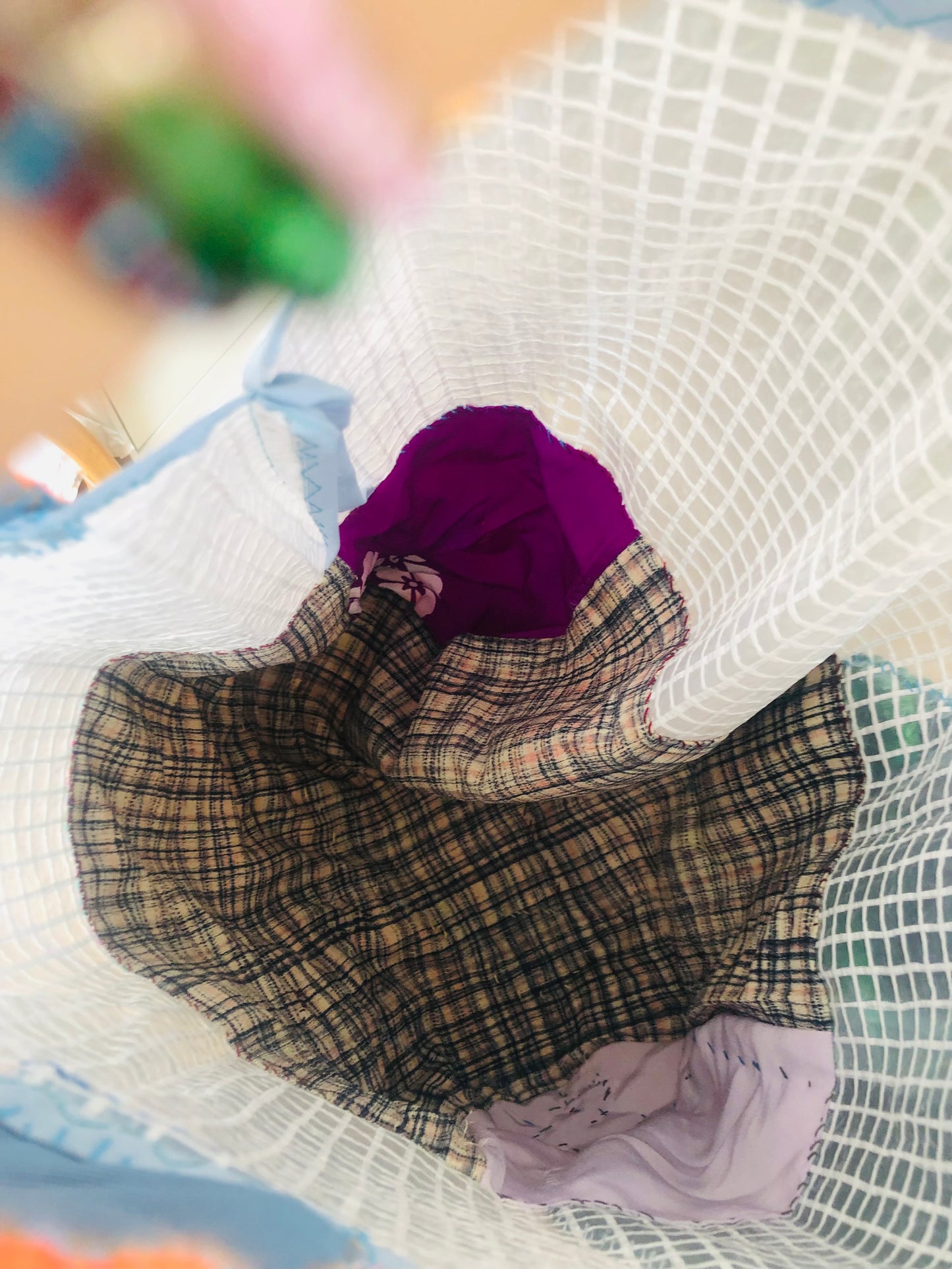 Bag Hand-sewn Fabric Tote Bag Slow Fashion Handmade 2266