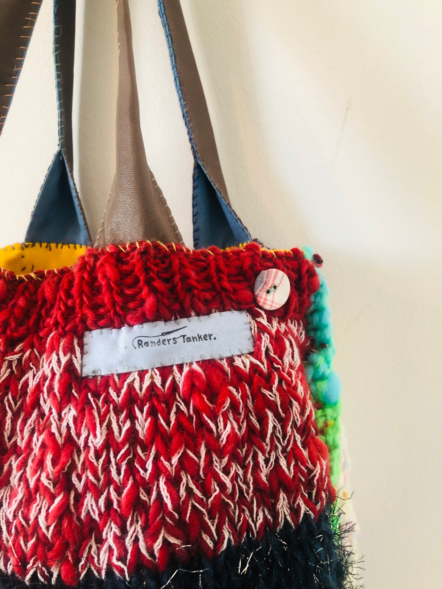 Bag 手縫いのバッグ　手編み　トートバッグ　スローファッション　手縫い　ハンドメイド　2271