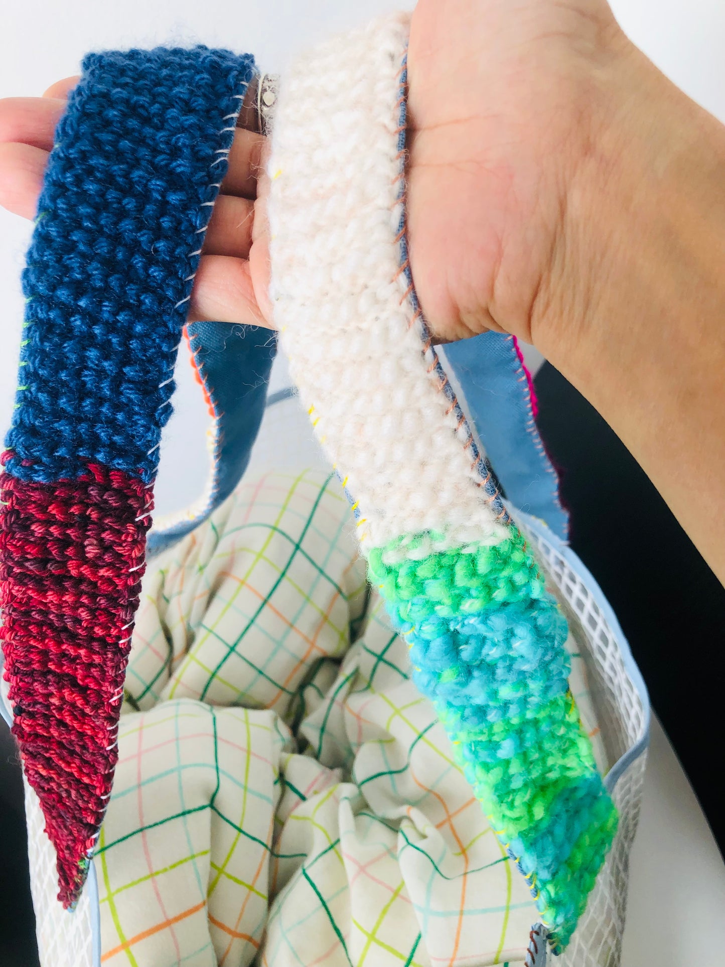 Bag Hand-sewn Fabric Tote Bag Slow Fashion Handmade 2269