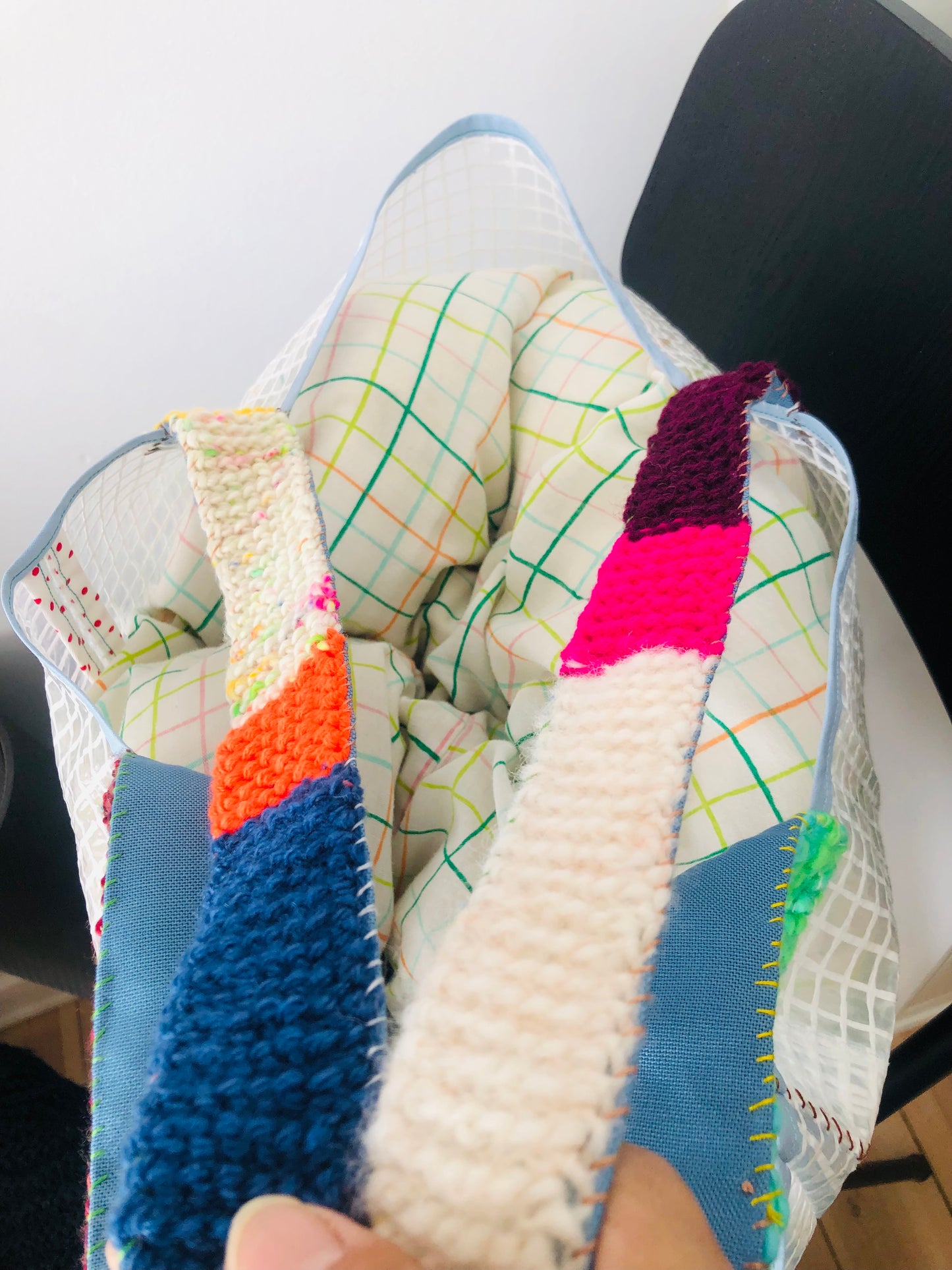 Bag Hand-sewn Fabric Tote Bag Slow Fashion Handmade 2269