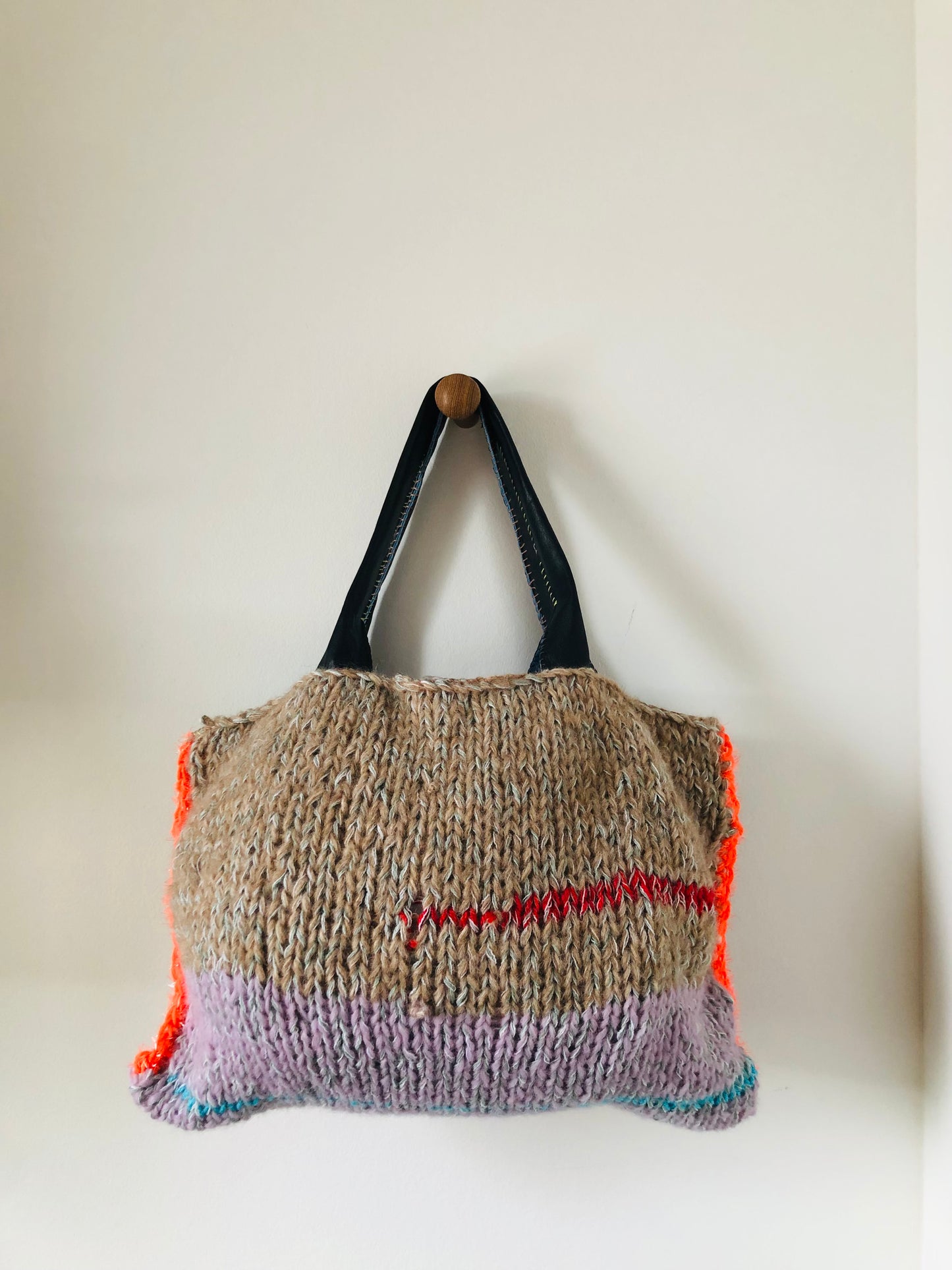 Bag Hand-sewn Fabric Tote Bag Slow Fashion Handmade 2276