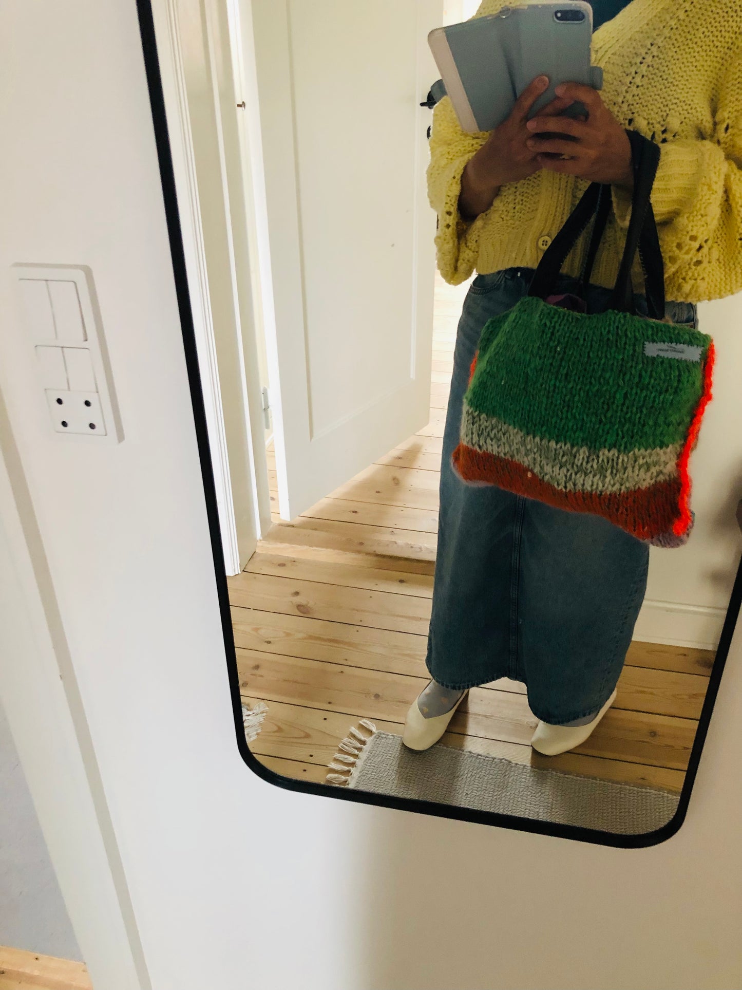 Bag Hand-sewn Fabric Tote Bag Slow Fashion Handmade 2276