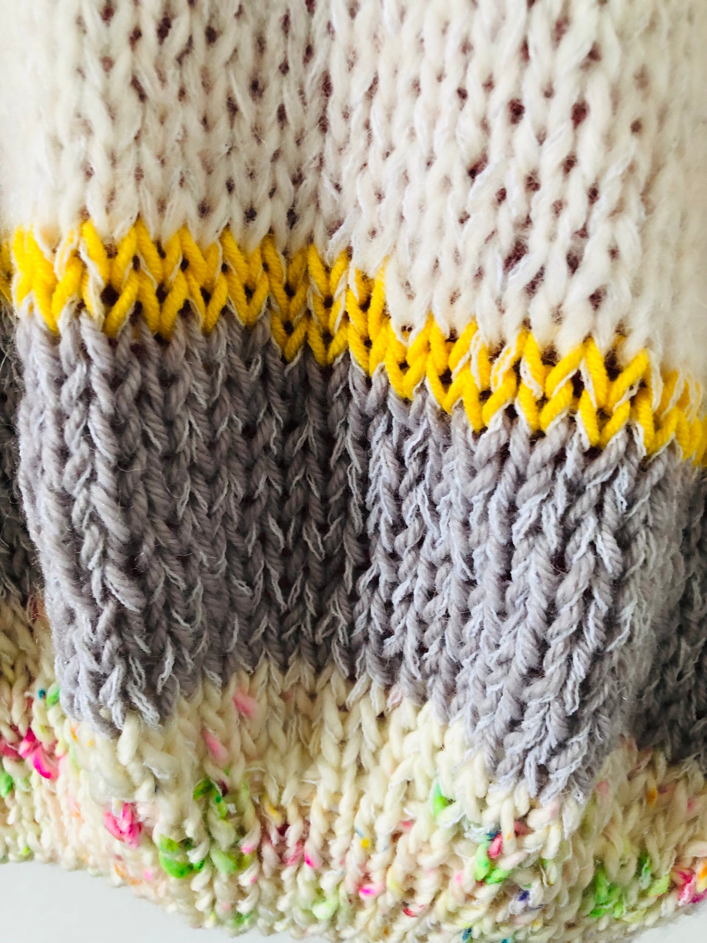 Hand-knitted sweater, slow fashion, fancy yarn, oneofakind, short sleeves, short length, 2273