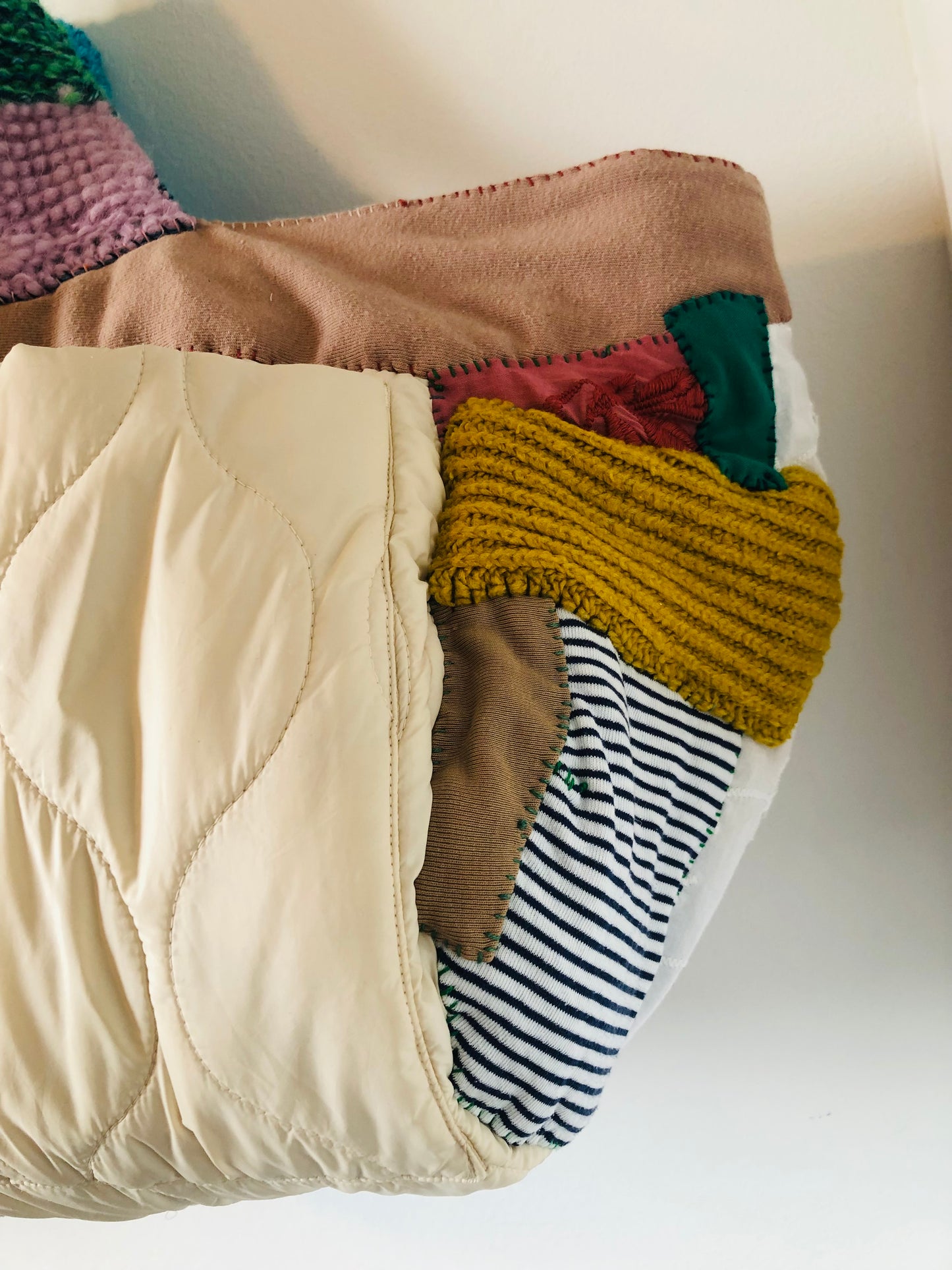 Bag Hand-sewn Fabric Tote Bag Slow Fashion Handmade 2277