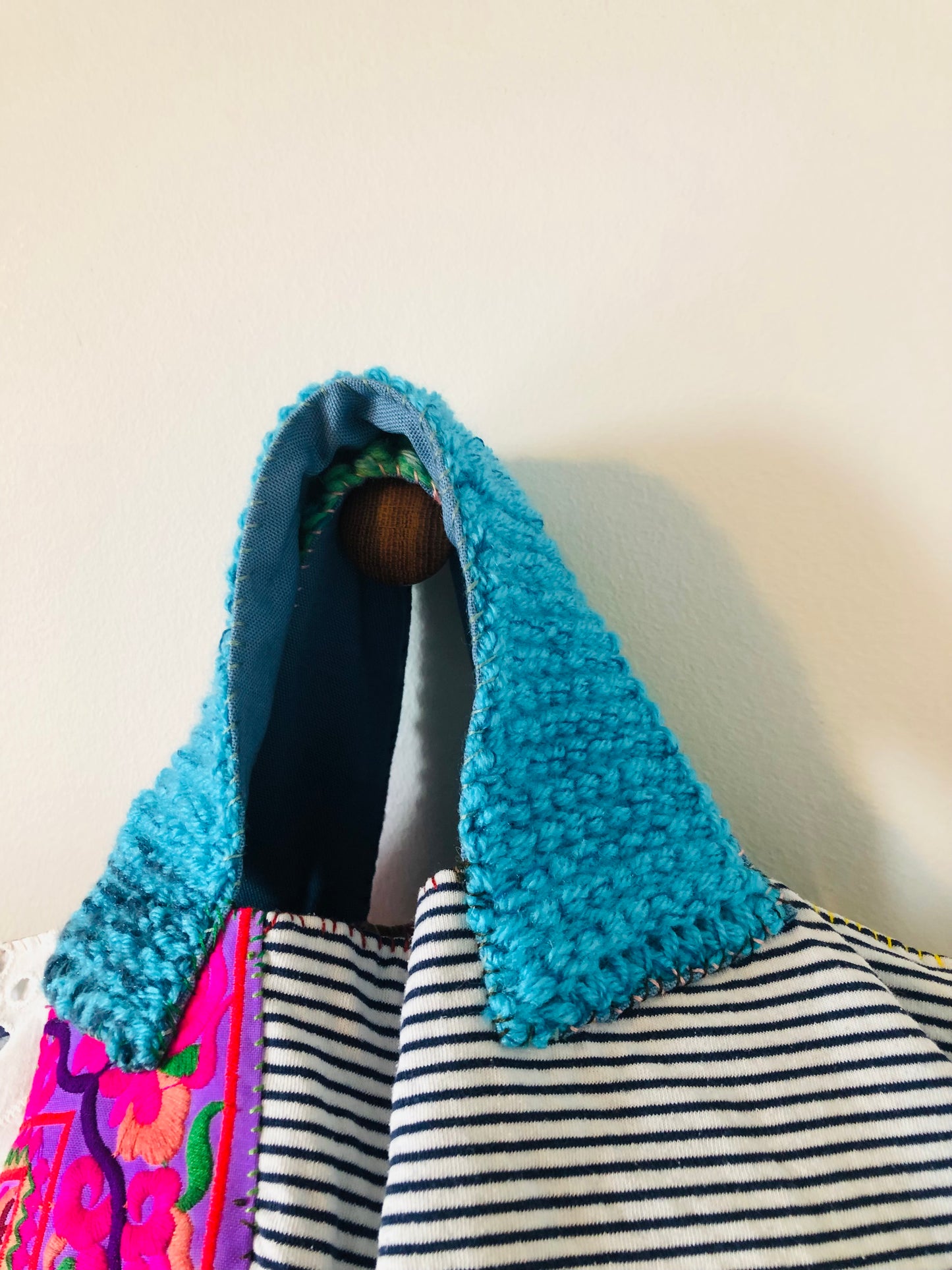 Bag Hand-sewn Fabric Tote Bag Slow Fashion Handmade 2277