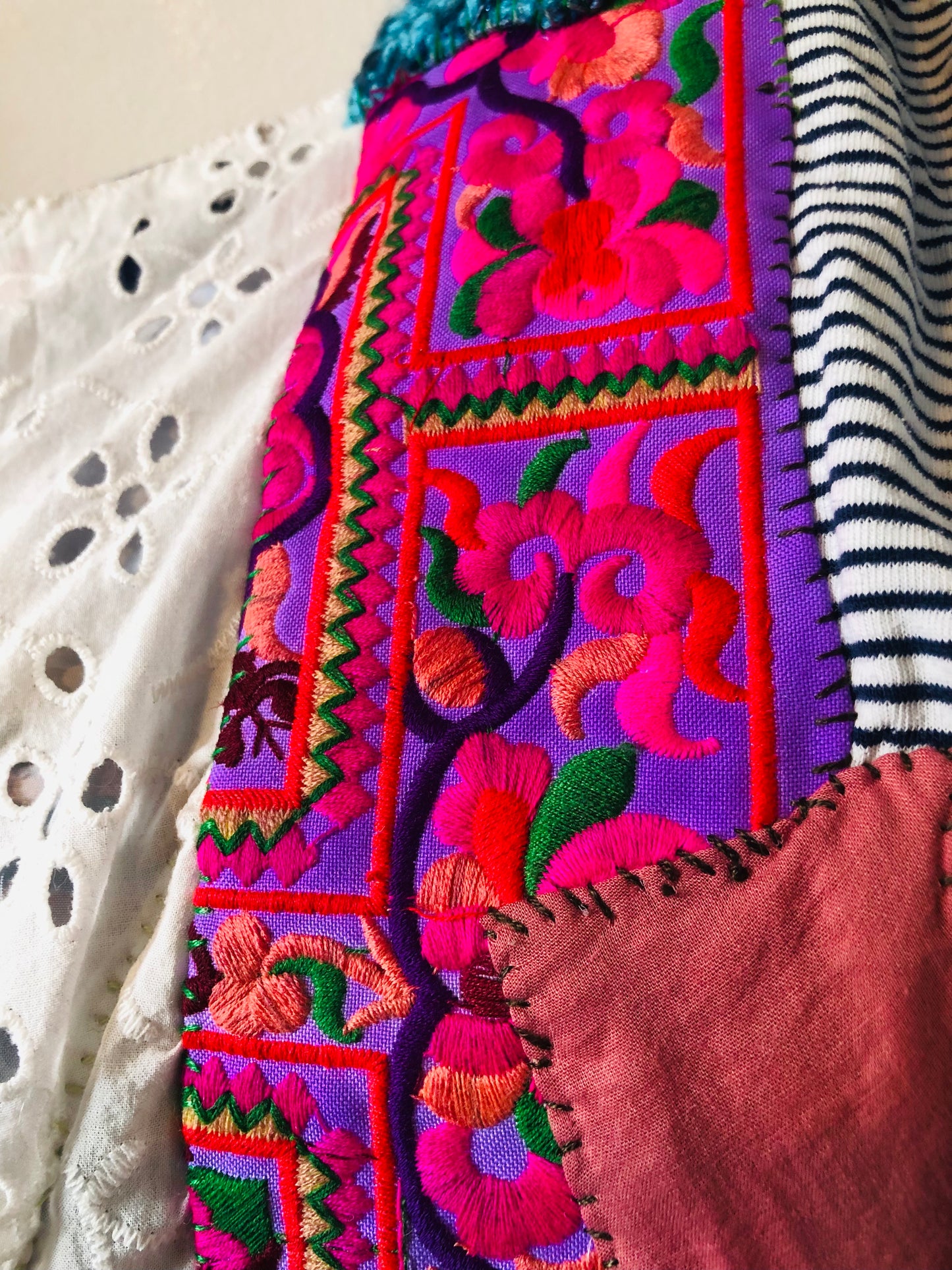 Bag Hand-sewn Fabric Tote Bag Slow Fashion Handmade 2277