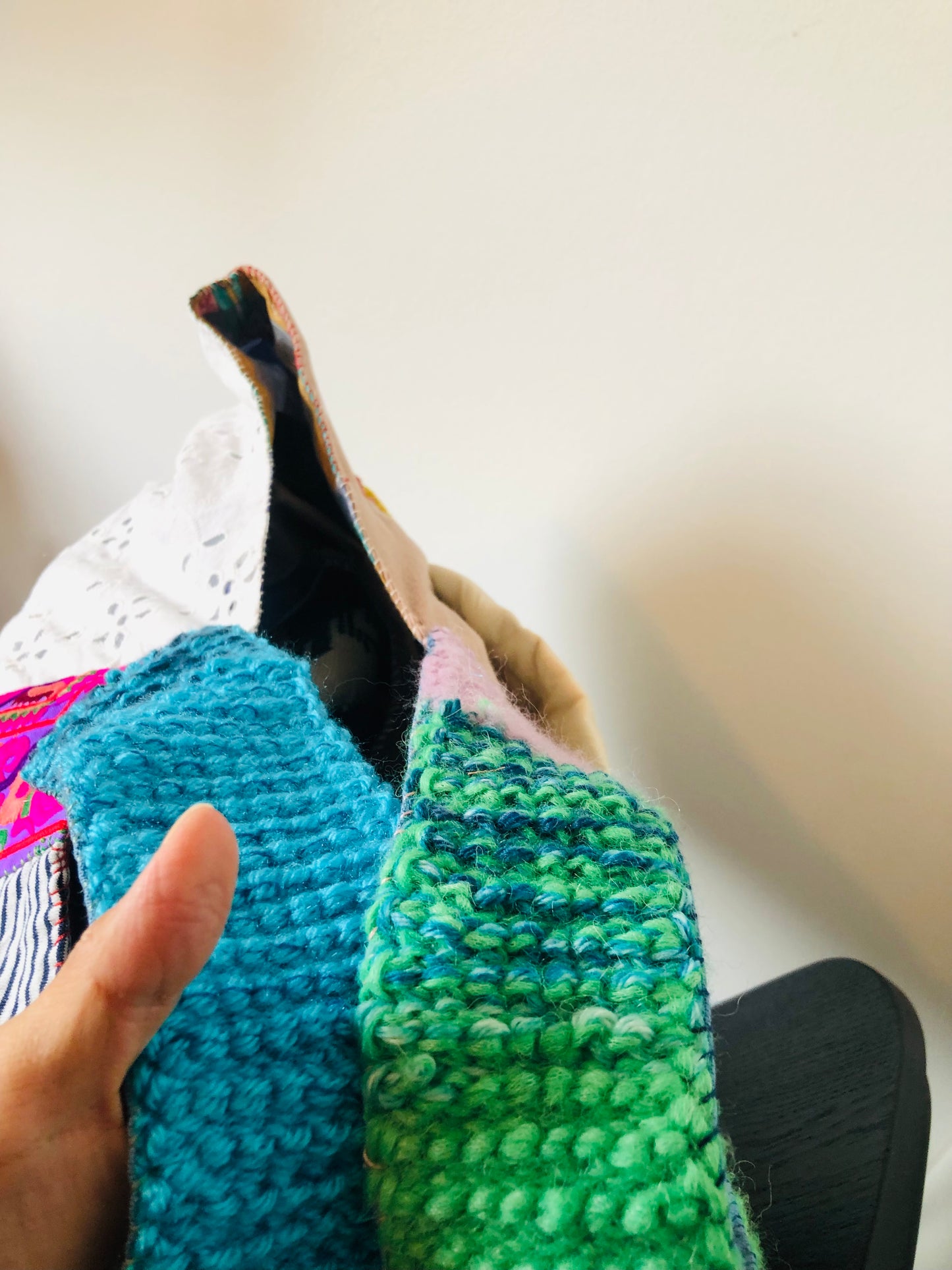 Bag Hand-sewn Fabric Tote Bag Slow Fashion Handmade 2277