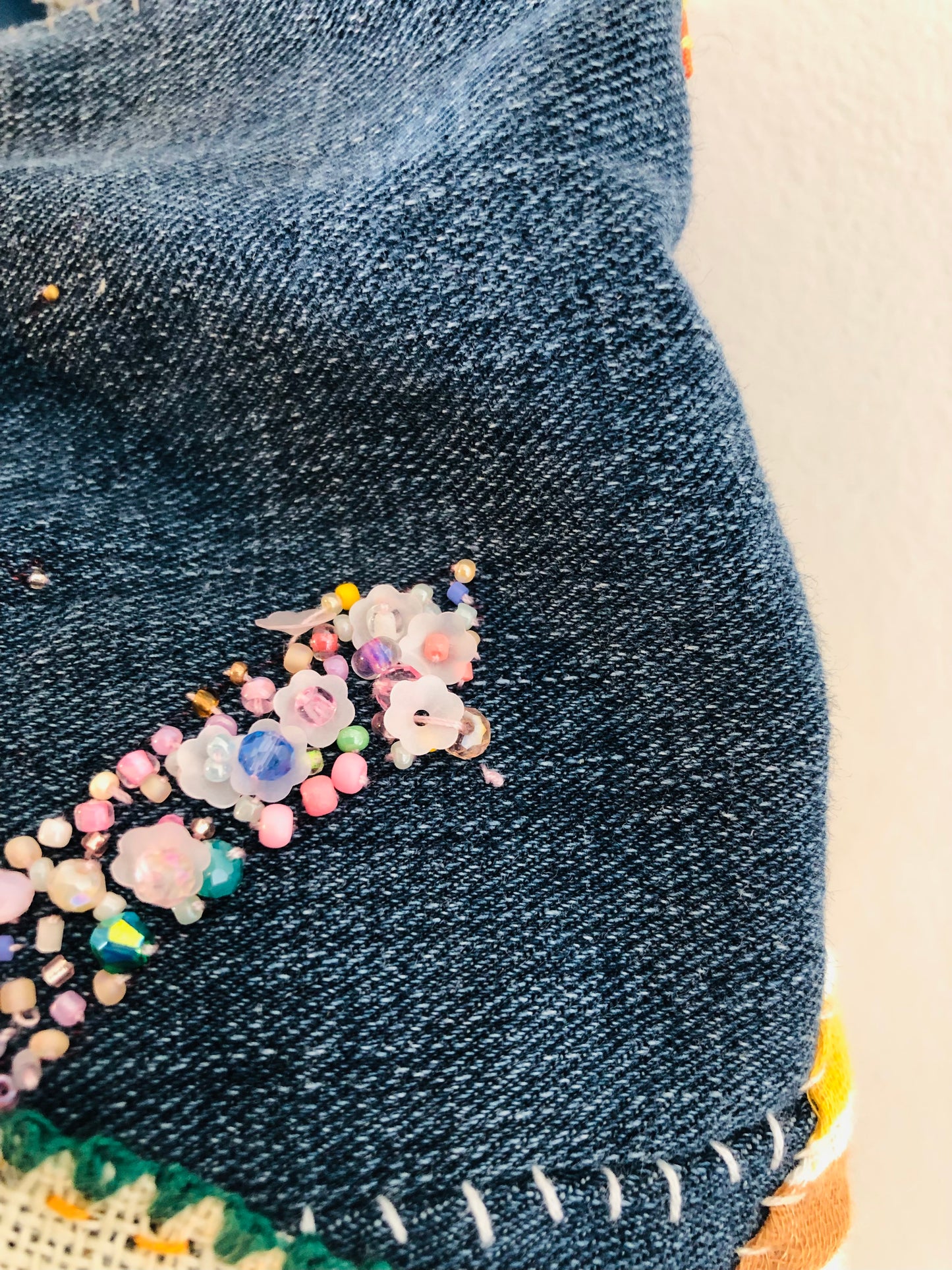 Bag Hand-sewn Fabric Tote Bag Slow Fashion Handmade 2275