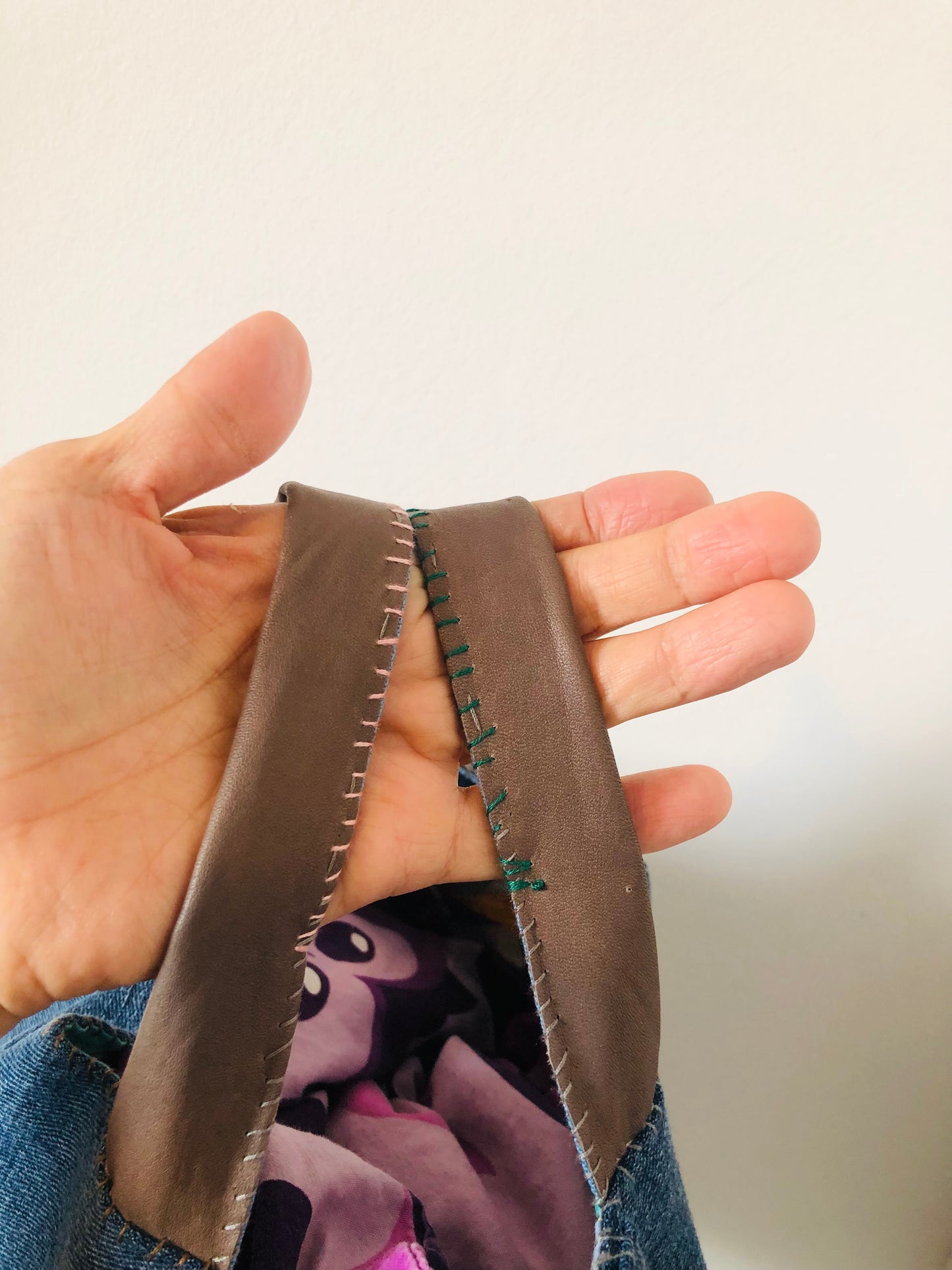 Bag Hand-sewn Fabric Tote Bag Slow Fashion Handmade 2275