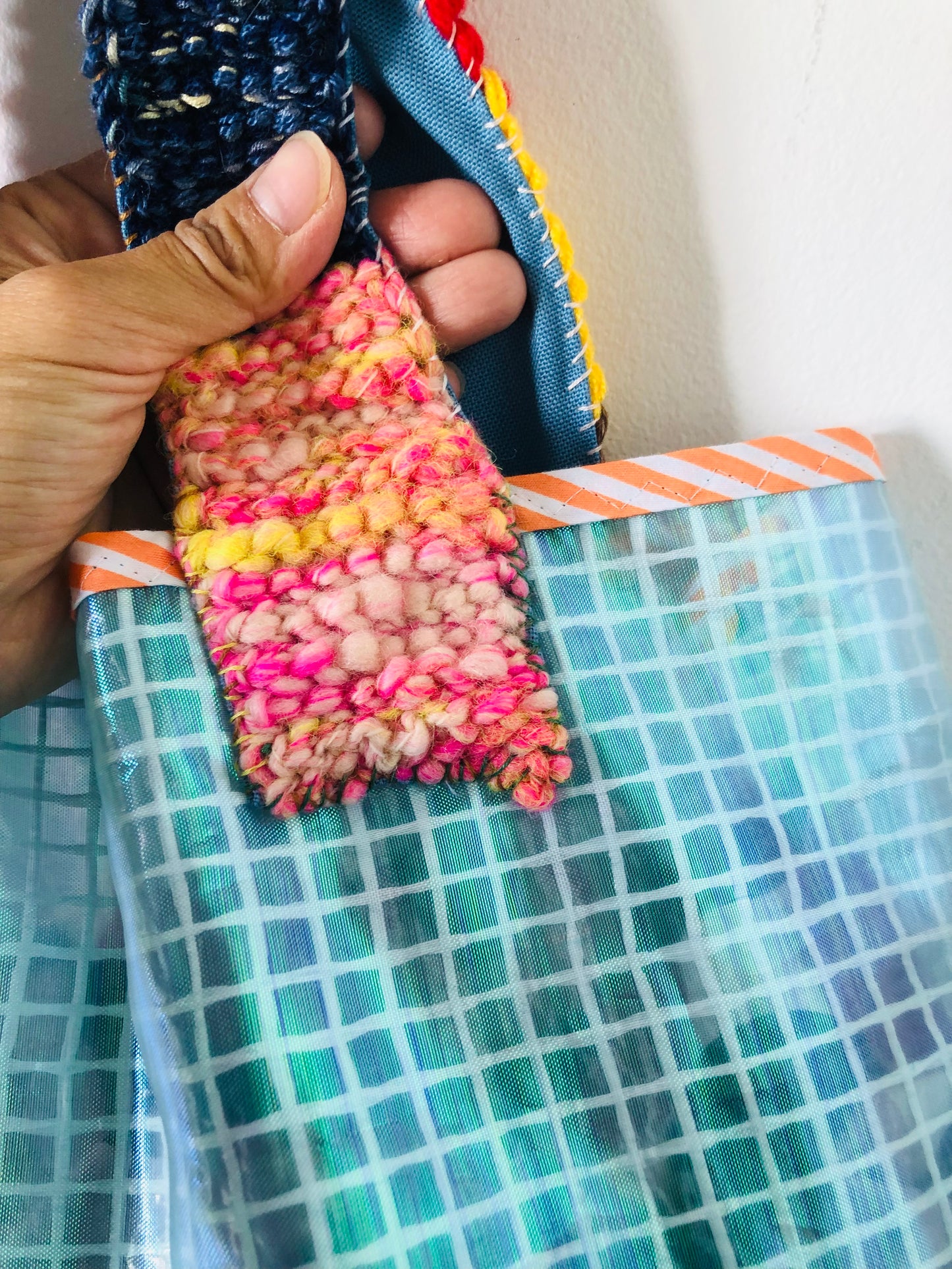 Bag 手縫いのバッグ　布製　トートバッグ　スローファッション　ハンドメイド　2268