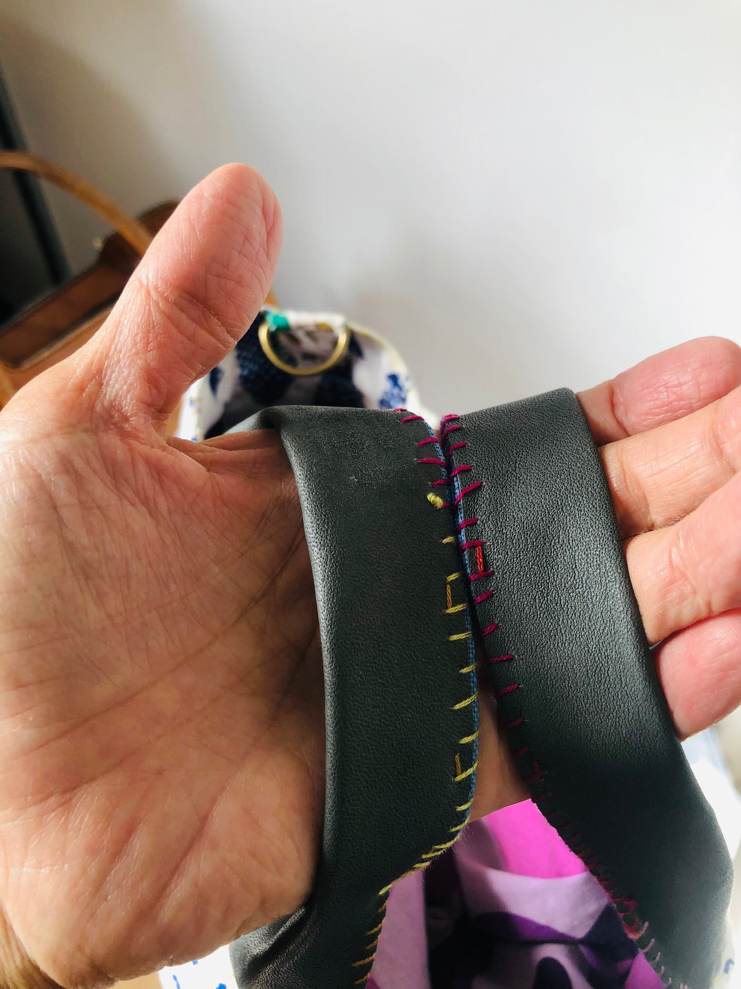 Bag Hand-sewn Fabric Tote Bag Slow Fashion Handmade 2297