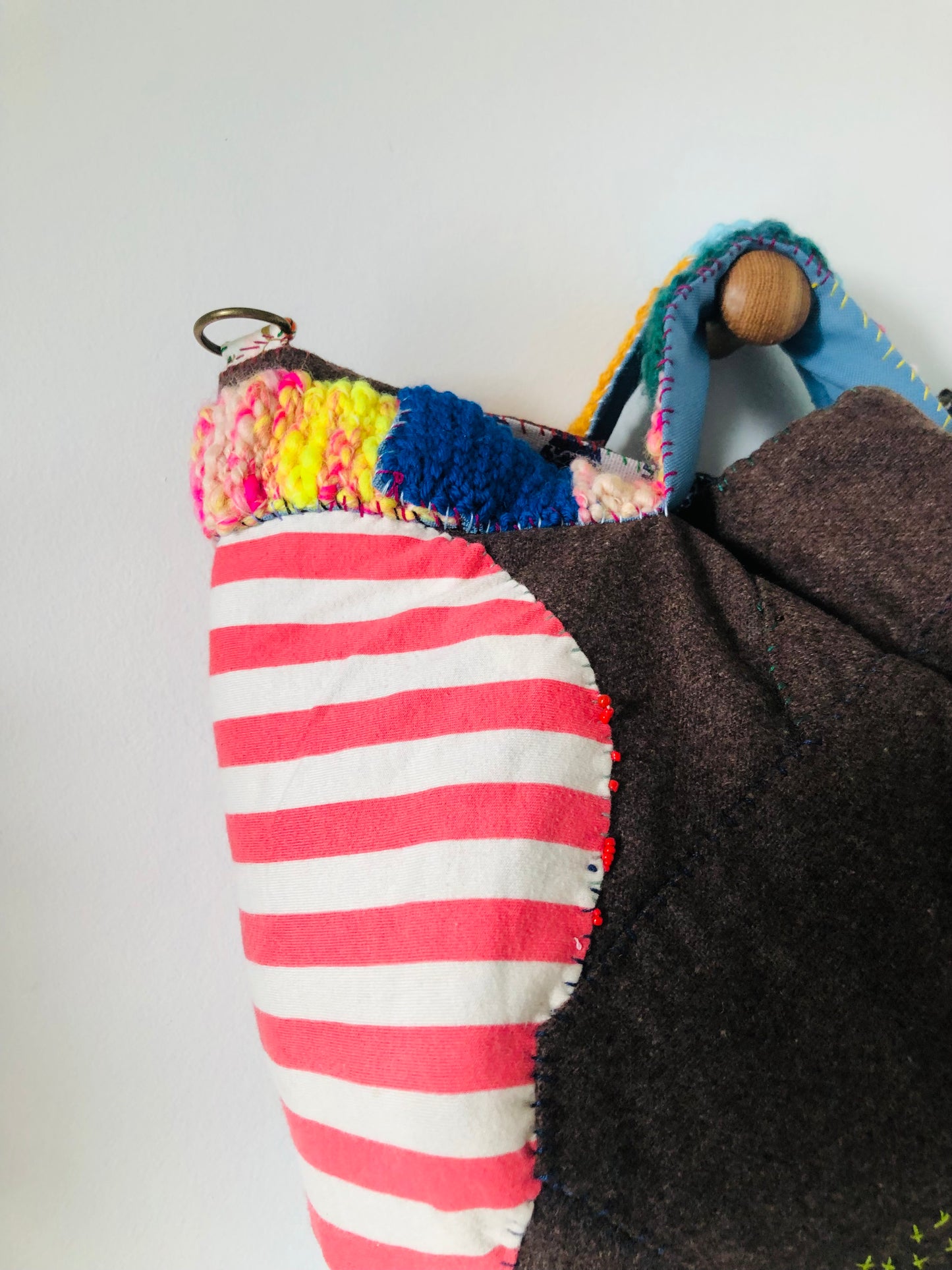 Bag 手縫いのバッグ　布製　トートバッグ　スローファッション　ハンドメイド　2296