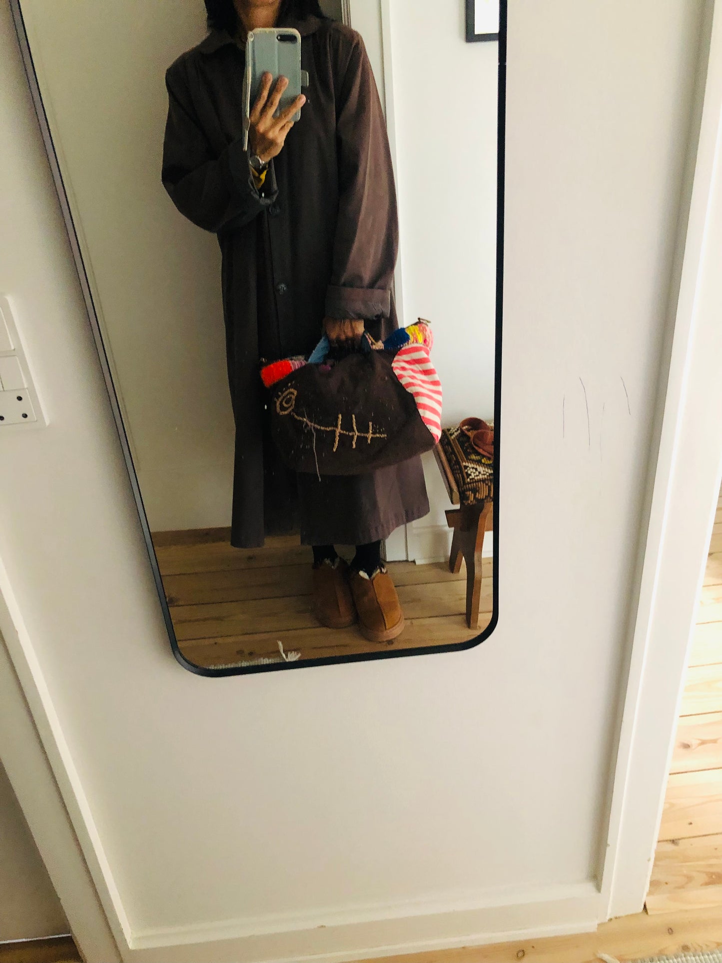 Bag 手縫いのバッグ　布製　トートバッグ　スローファッション　ハンドメイド　2296