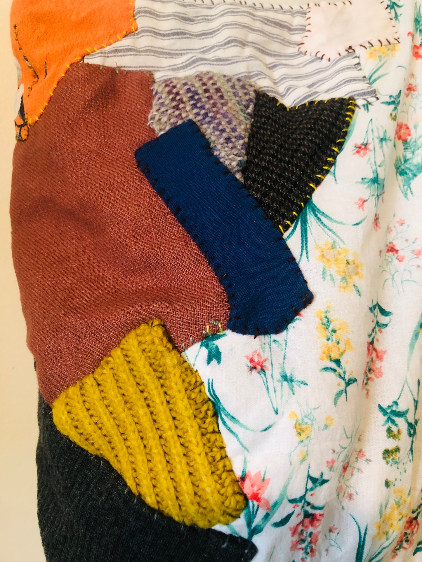 Bag Hand-sewn Fabric Tote Bag Slow Fashion Handmade 2312