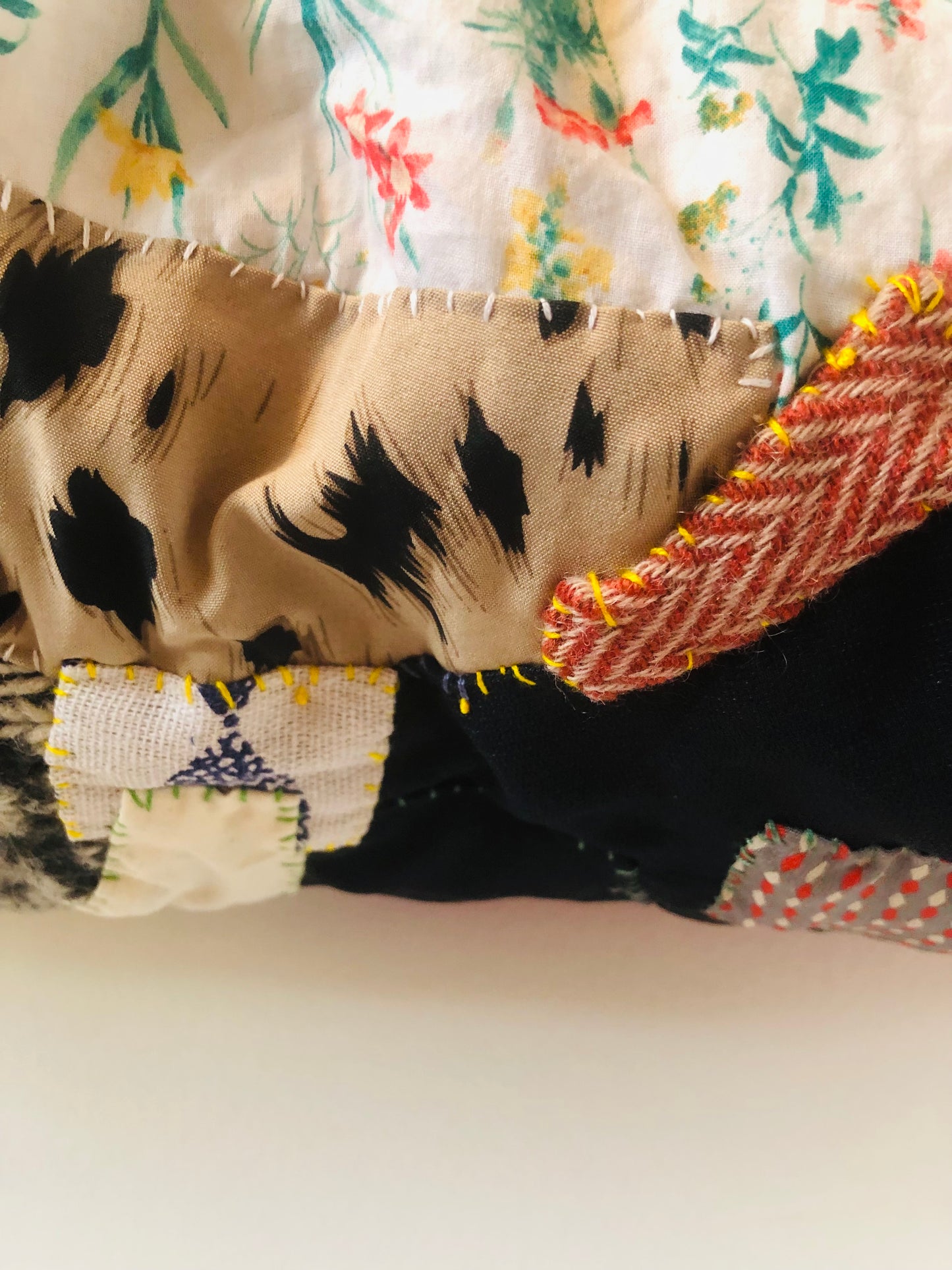 Bag Hand-sewn Fabric Tote Bag Slow Fashion Handmade 2312