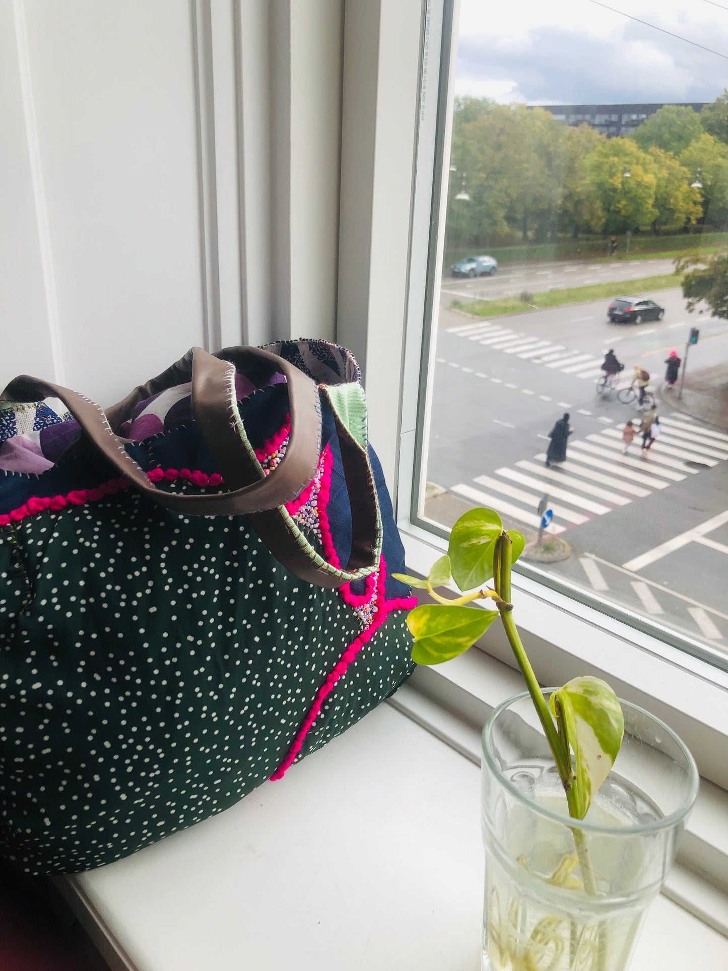 Bag Hand-sewn Fabric Tote Bag Slow Fashion Handmade 2298