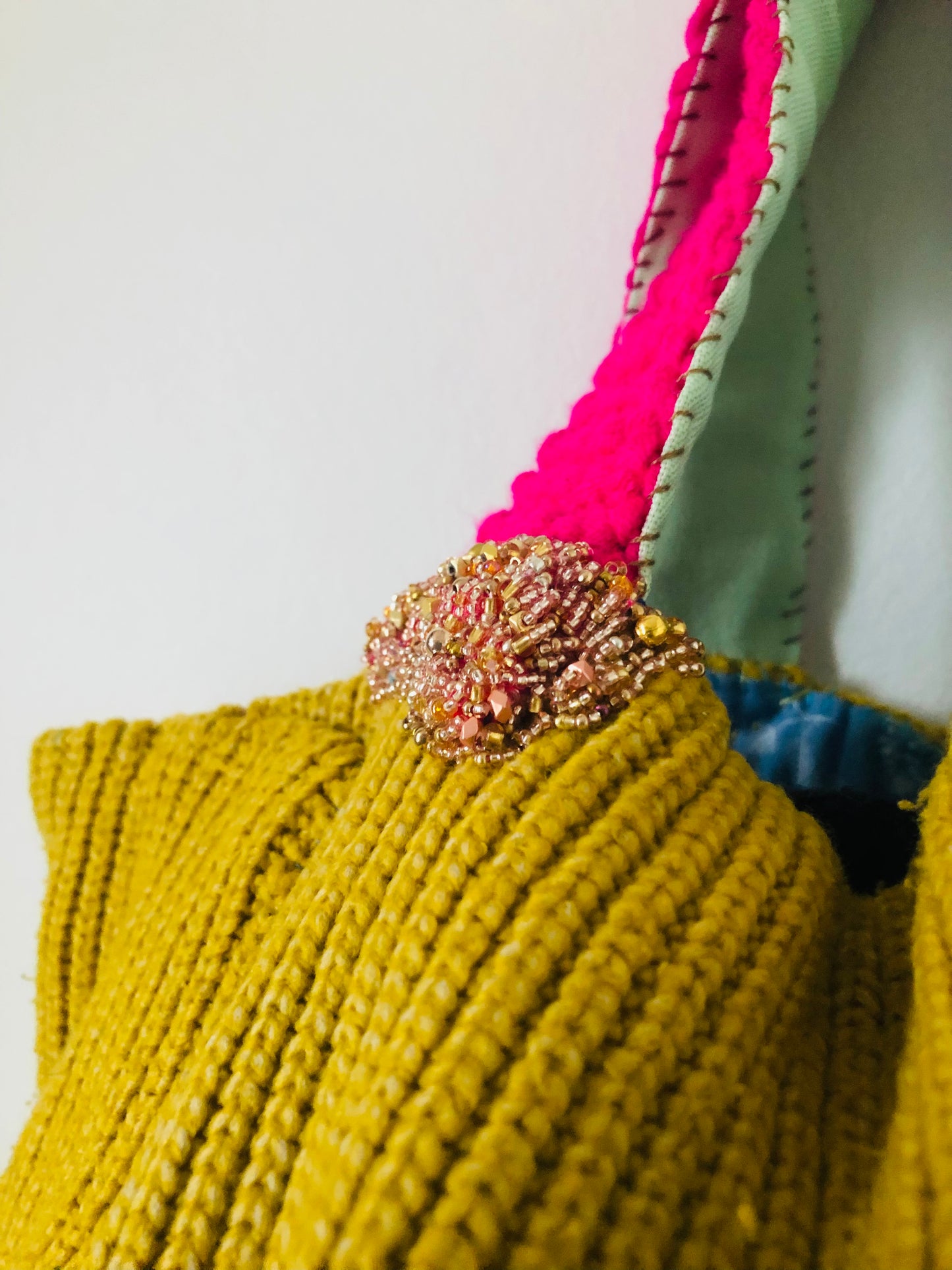 Bag Hand-sewn Fabric Tote Bag Slow Fashion Handmade 2315