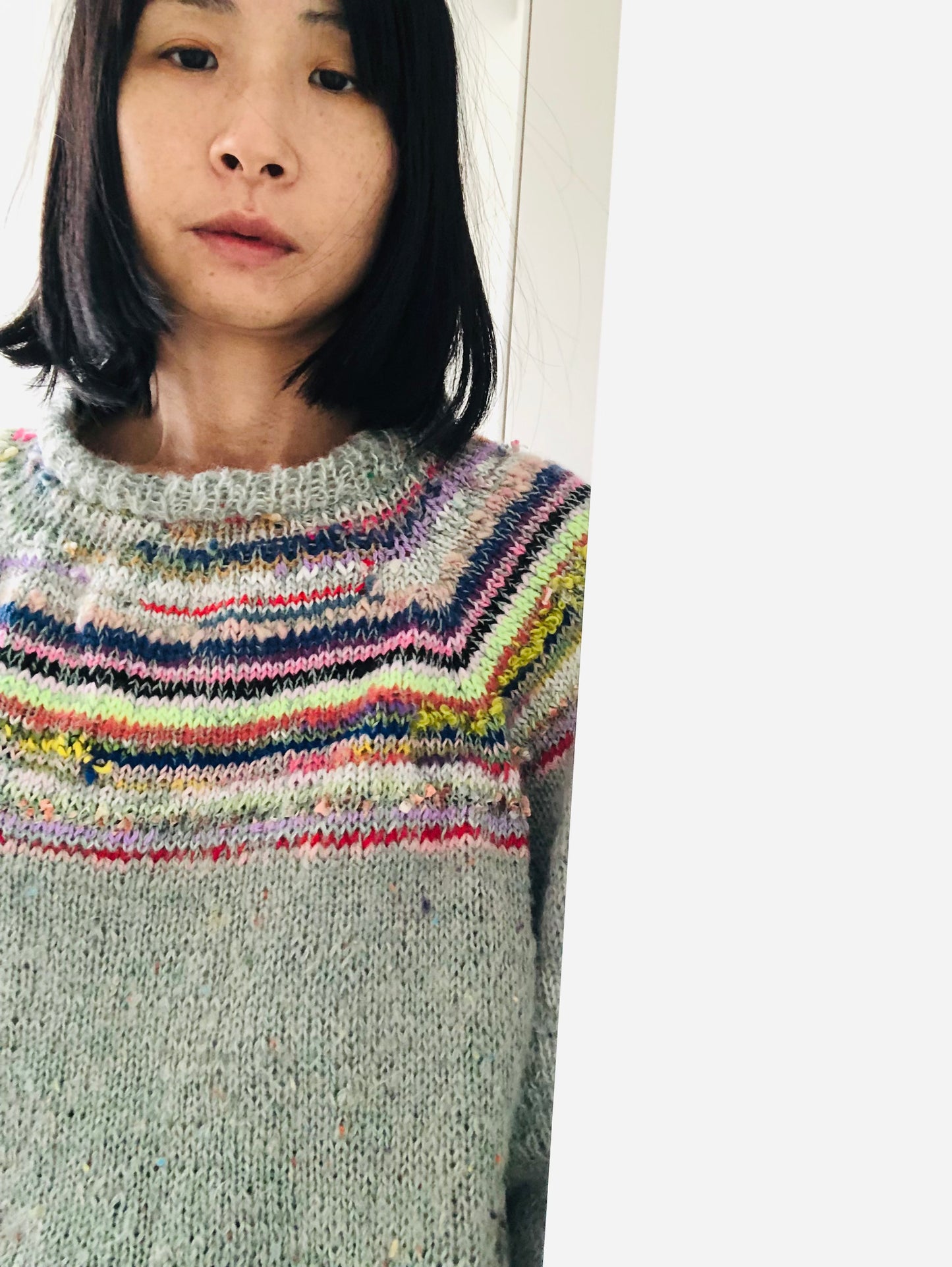 Sweater, Håndstrikket, Slow Fashion, Fancy Yarn, Unik, 1964