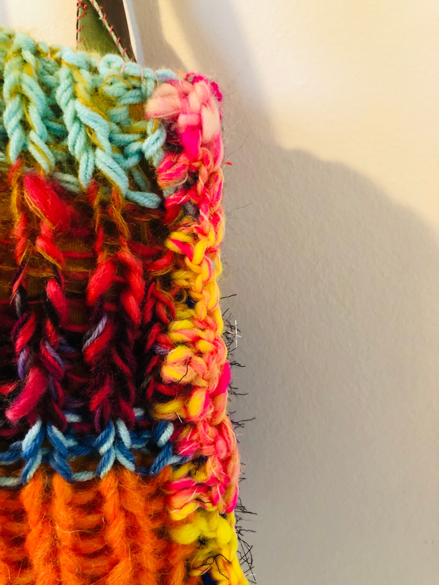 Bag Hand-sewn Yarn Tote Bag Slow Fashion Handmade 2319