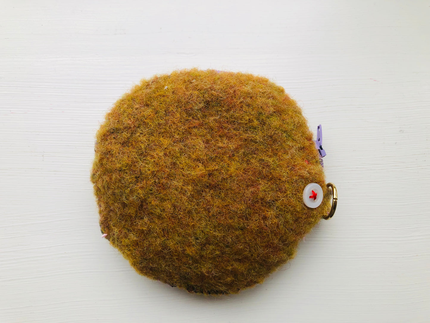 Coin case Beads Hand-sewn Embroidery Fabric Coin purse Handmade 1961
