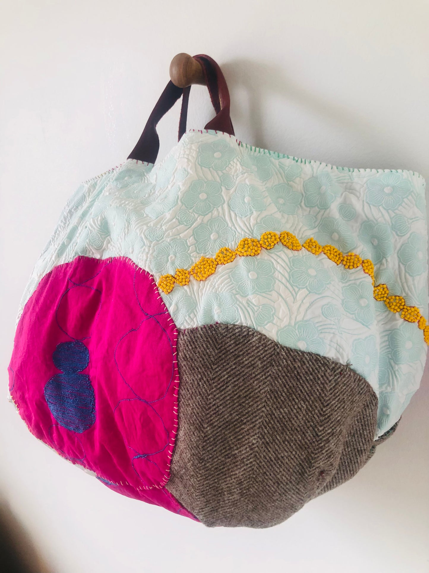 Bag Hand-sewn bag Fabric Slow fashion Handmade 1970