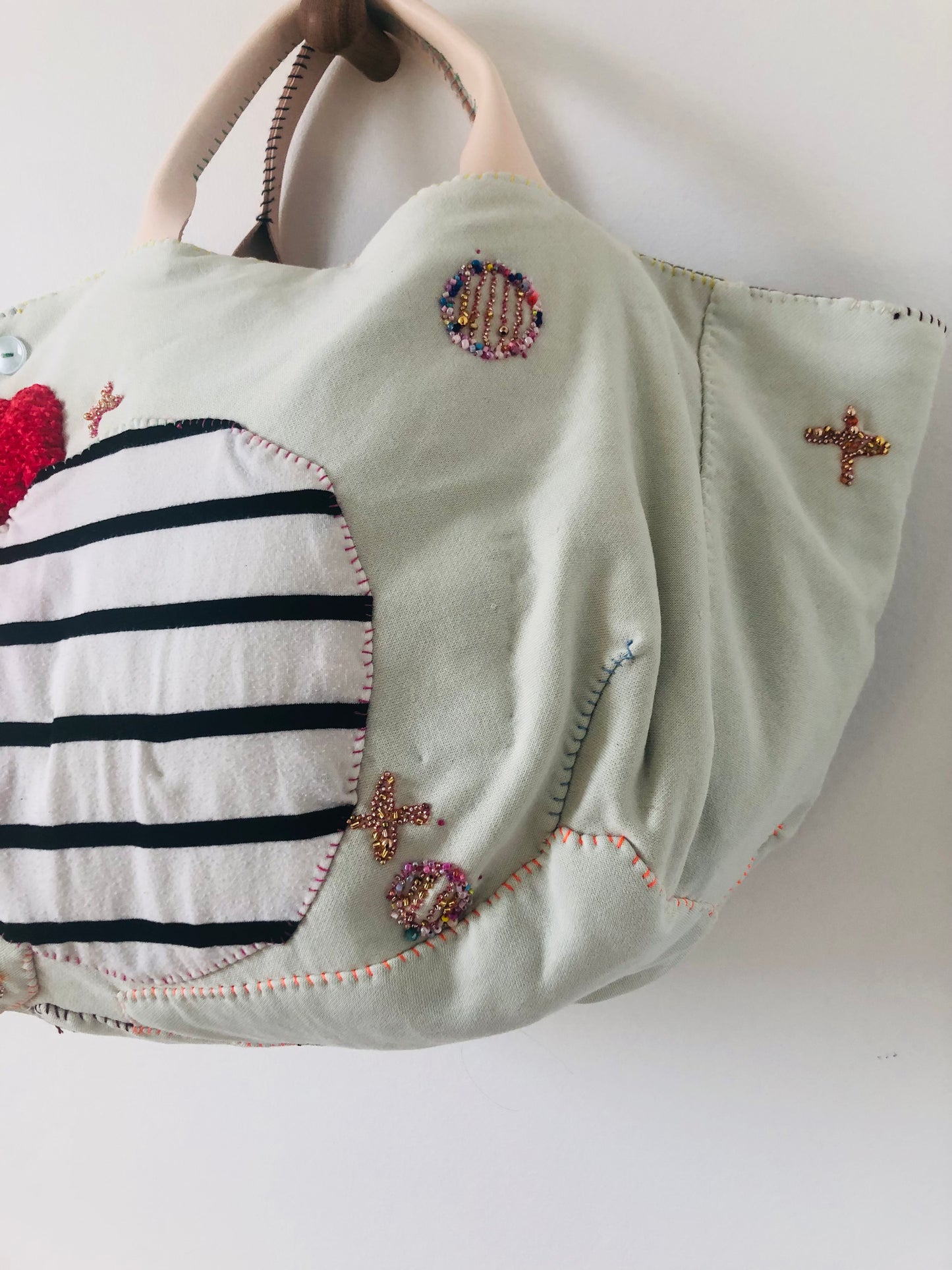 Bag   手縫いのバッグ　布製　スローファッション　ハンドメイド　1996