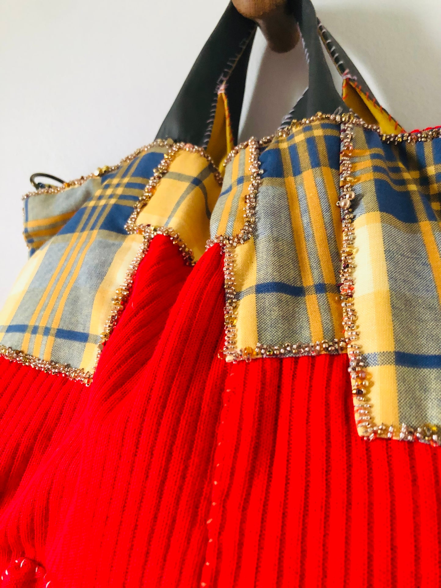 Bag Hand-sewn Fabric Tote Bag Slow Fashion Handmade 2332