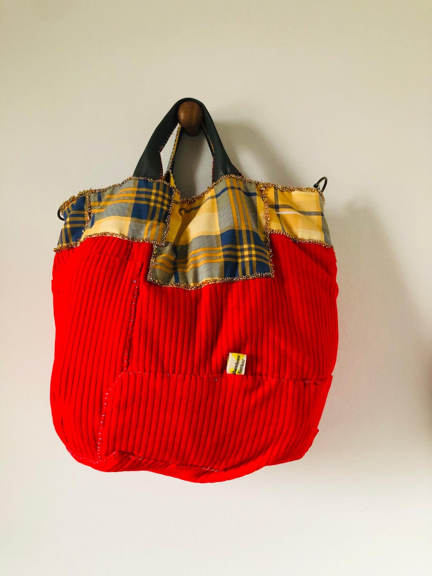 Bag Hand-sewn Fabric Tote Bag Slow Fashion Handmade 2332