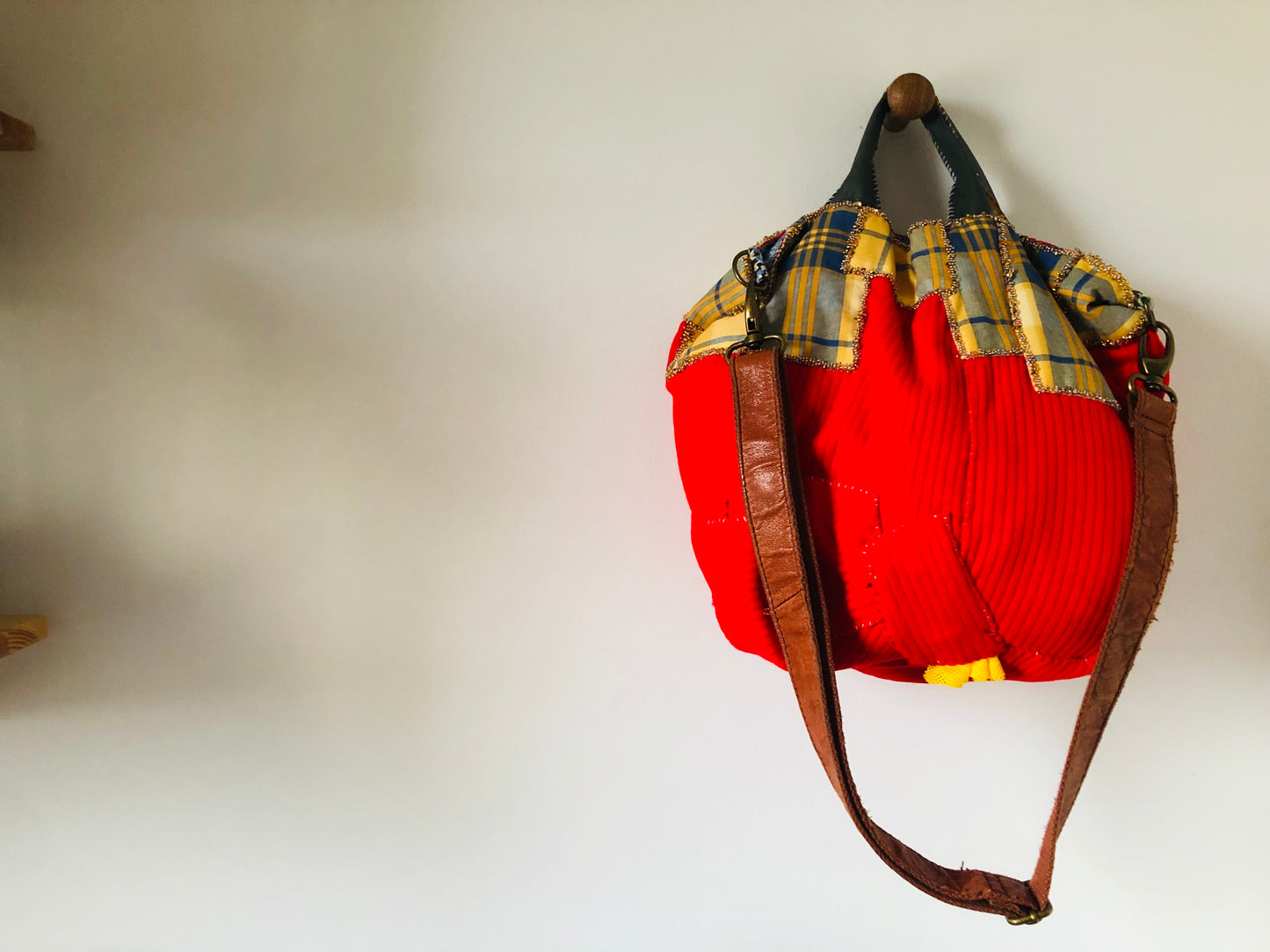 Bag Hand-sewn Fabric Tote Bag Slow Fashion Handmade 2332