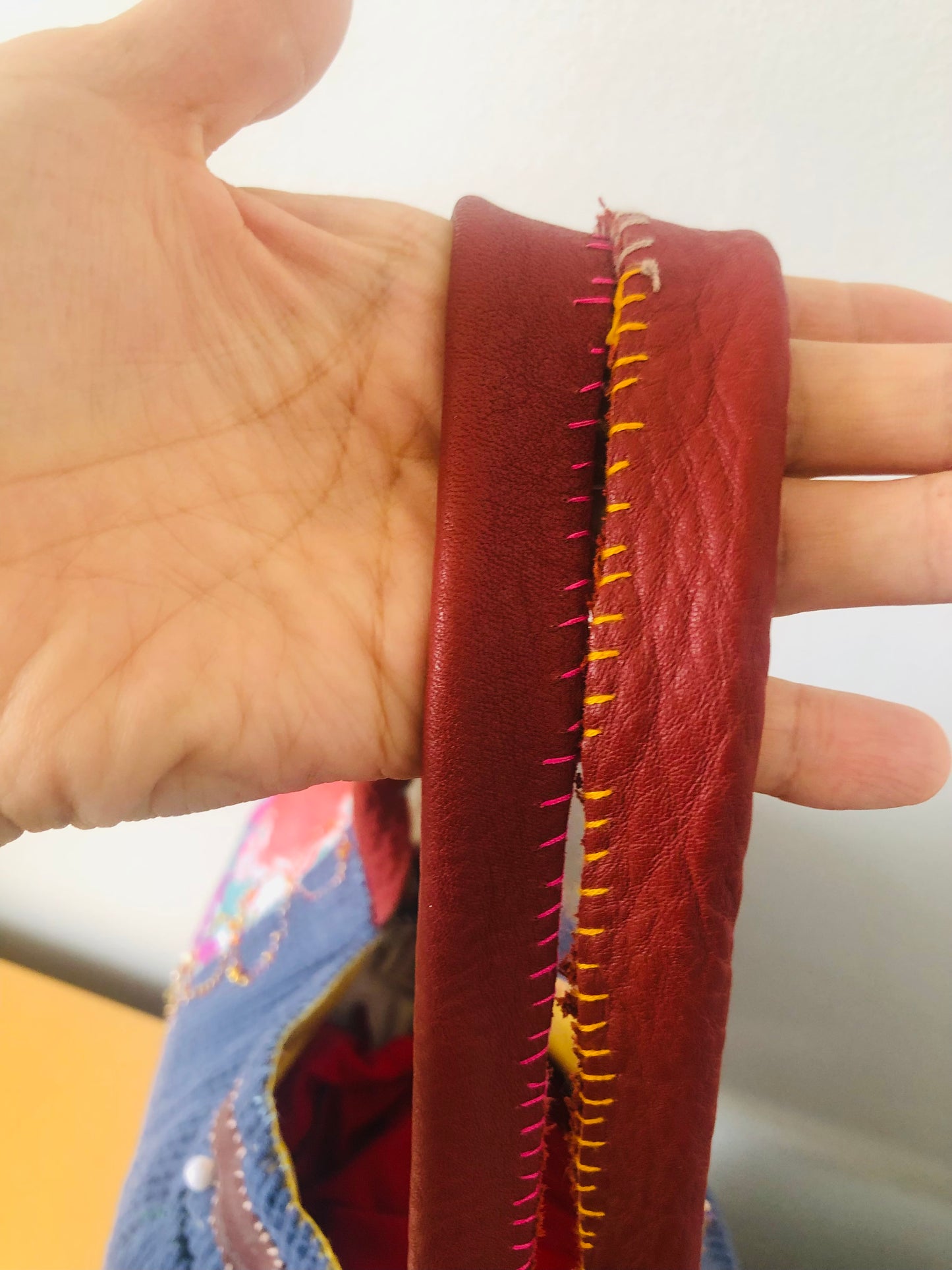 Bag   手縫いのバッグ　布製　スローファッション　ハンドメイド　1995