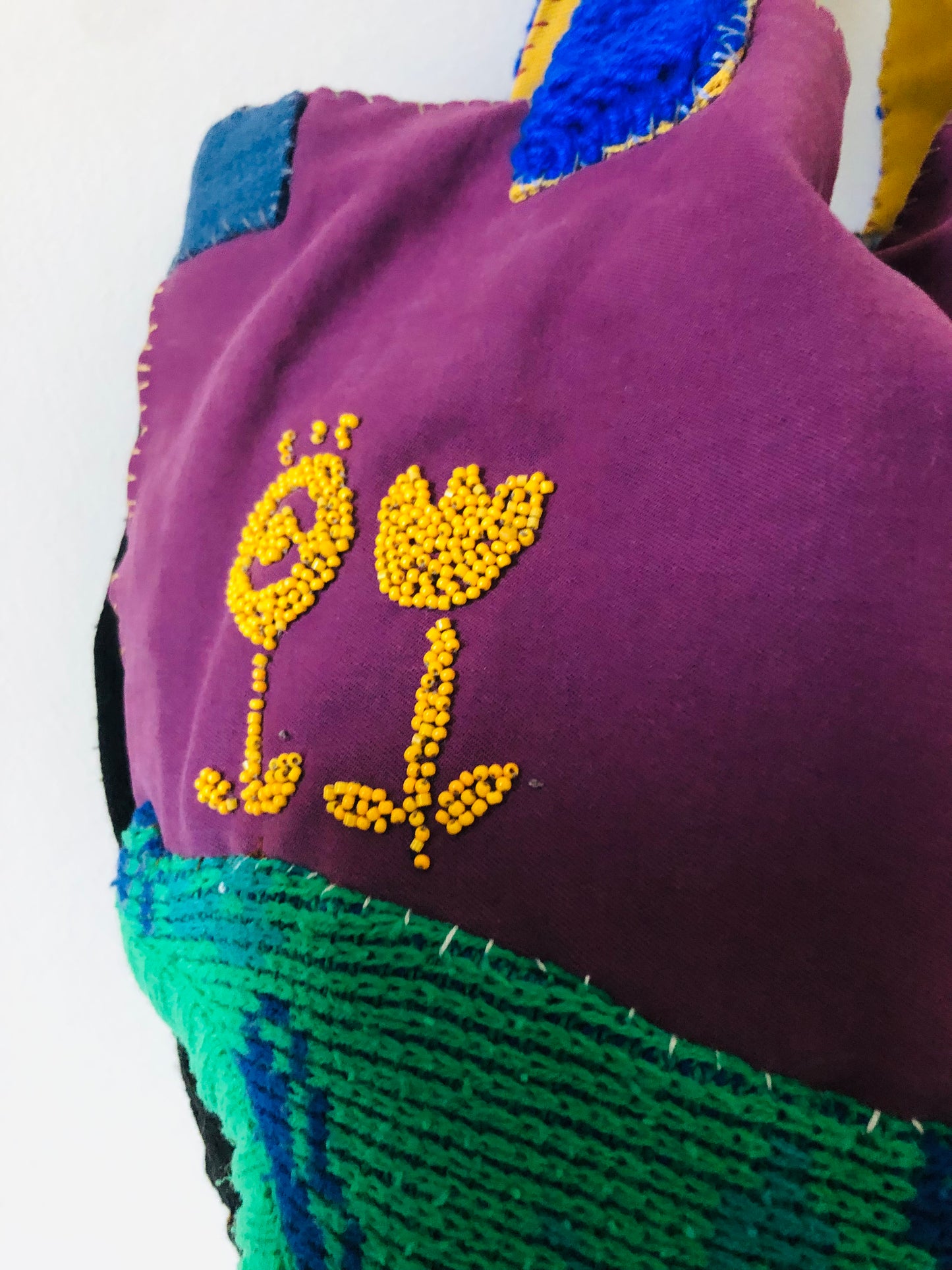 Bag Hand-sewn Fabric Tote Bag Slow Fashion Handmade 2333