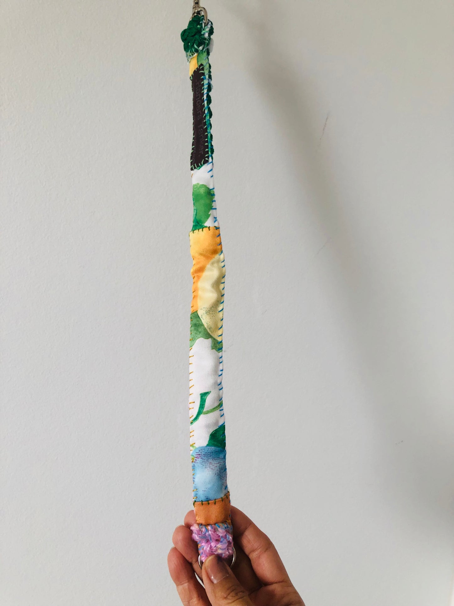 Strap (short) strap Hand-knitted strap Thin Hand-sewn Fabric Wool Shoulder strap Slow fashion Handmade 1986