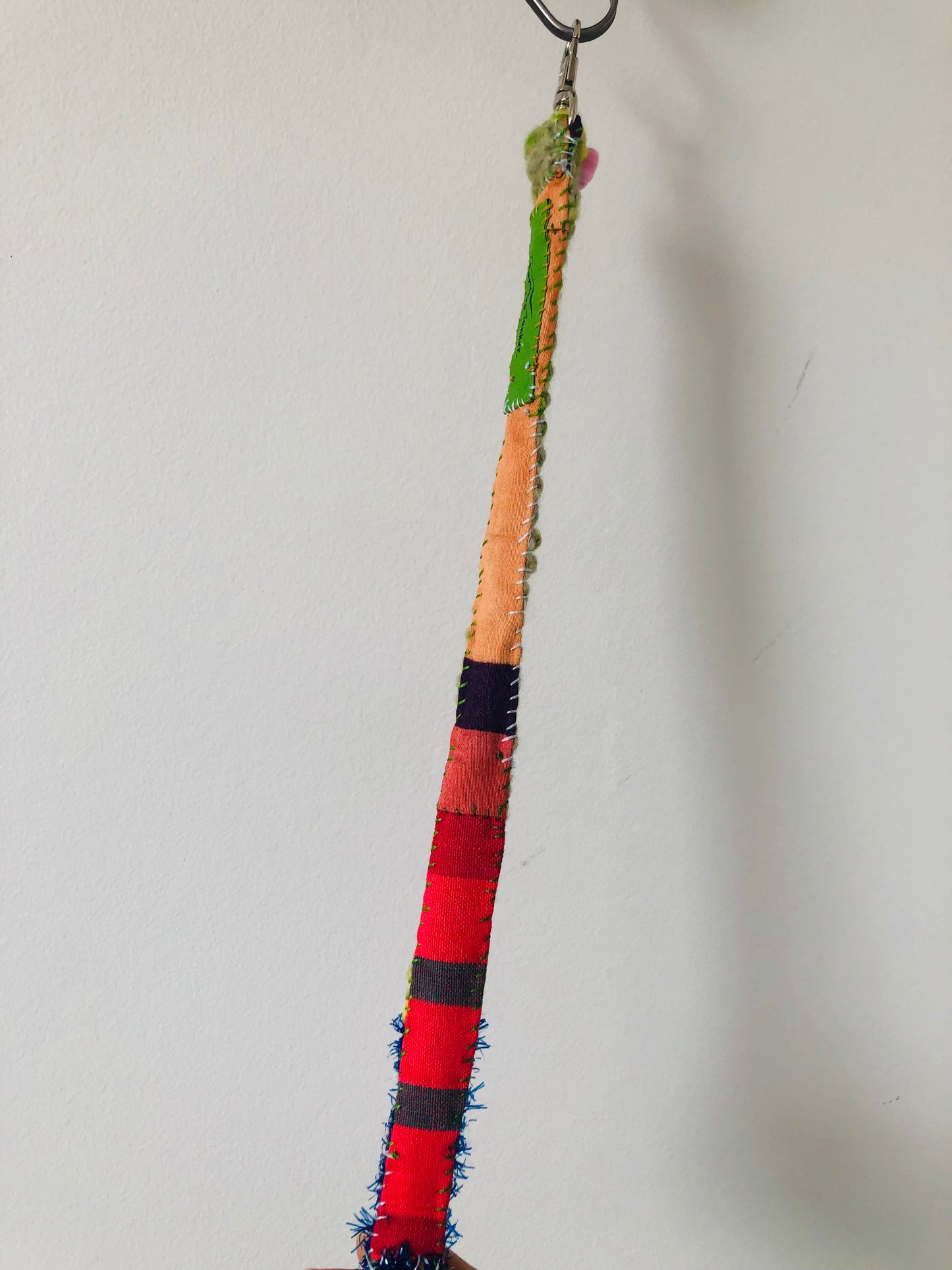 Strap (short) strap Hand-knitted strap Thin Hand-sewn Fabric Yarn Shoulder strap Slow fashion Handmade 1985