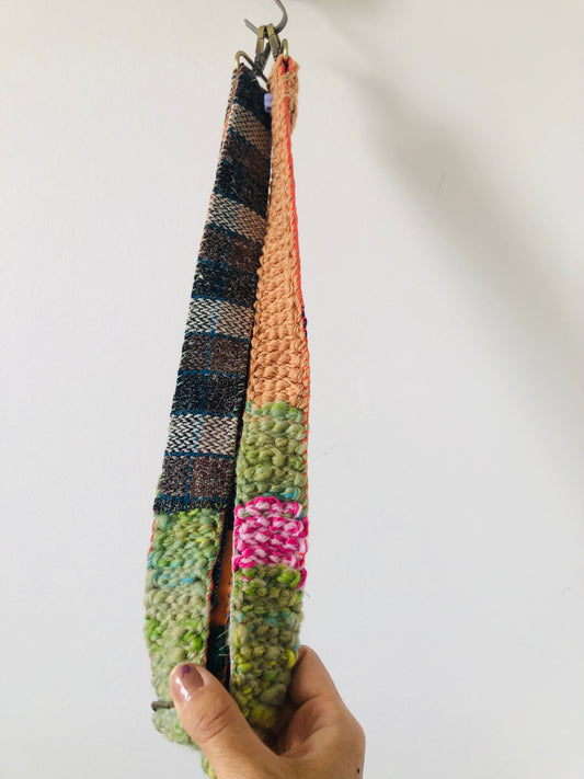 strap hand-knitted strap wool fabric yarn shoulder strap slow fashion handmade 1992 