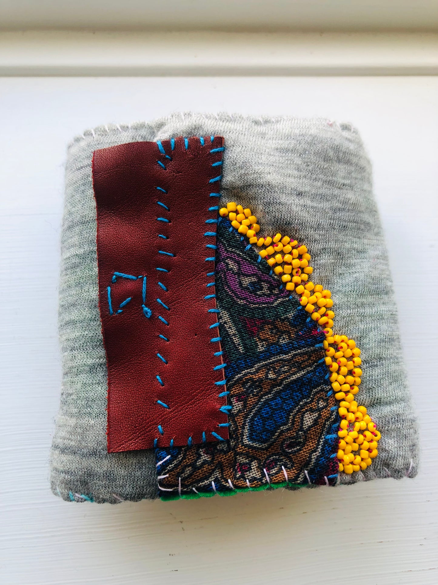 Wallet Fabric Wallet Handmade Hand-sewn Embroidered Patchwork Bi-fold 1976