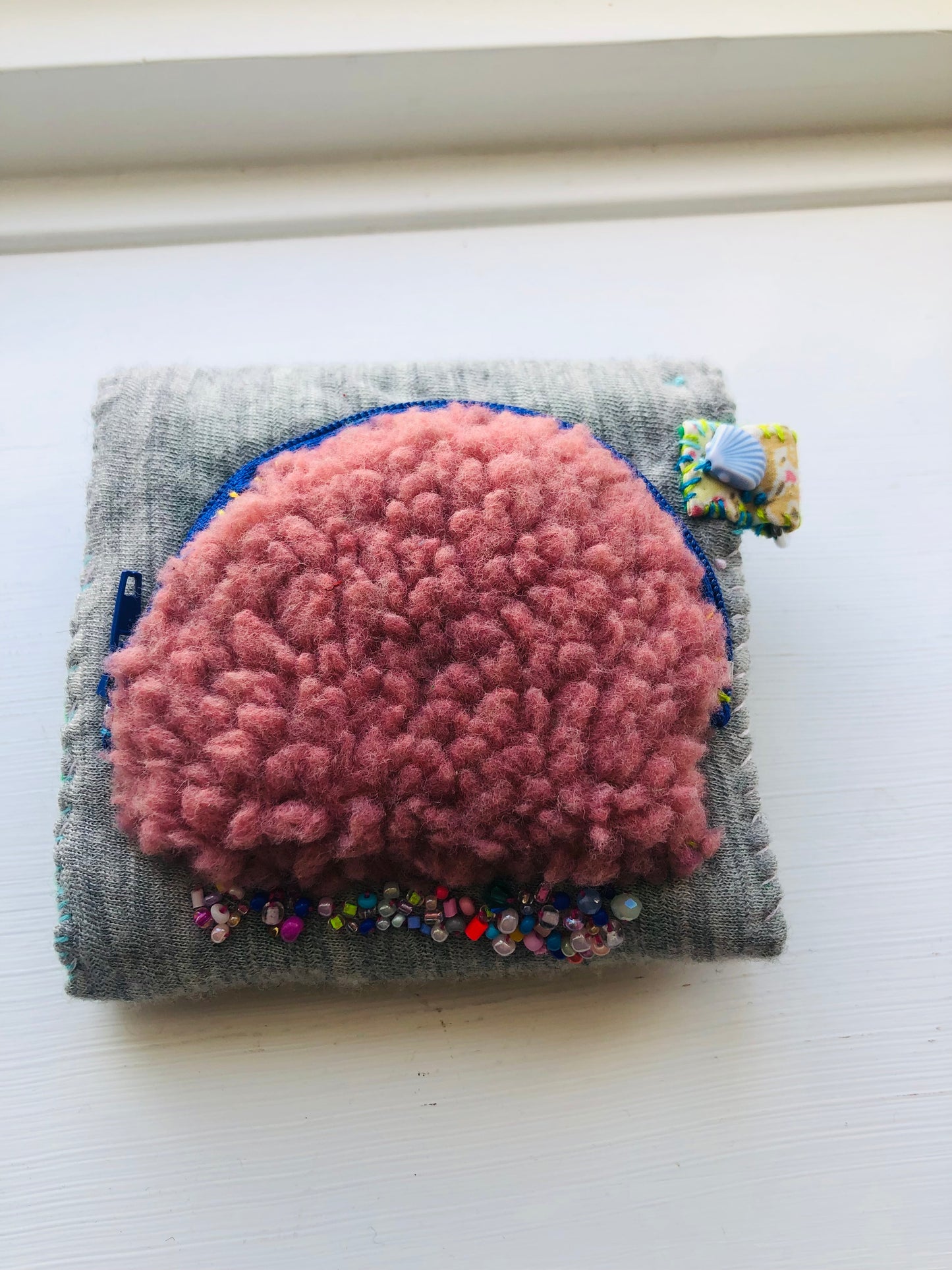 Wallet Fabric Wallet Handmade Hand-sewn Embroidered Patchwork Bi-fold 1976