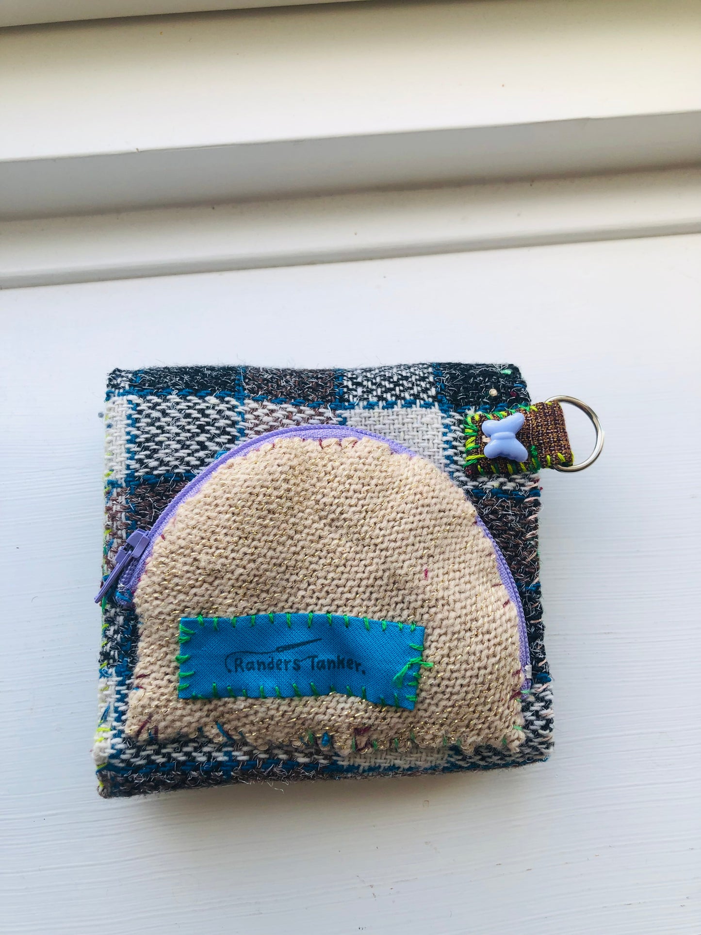 Wallet Fabric Wallet Handmade Hand-sewn Embroidered Patchwork Bi-fold 1971