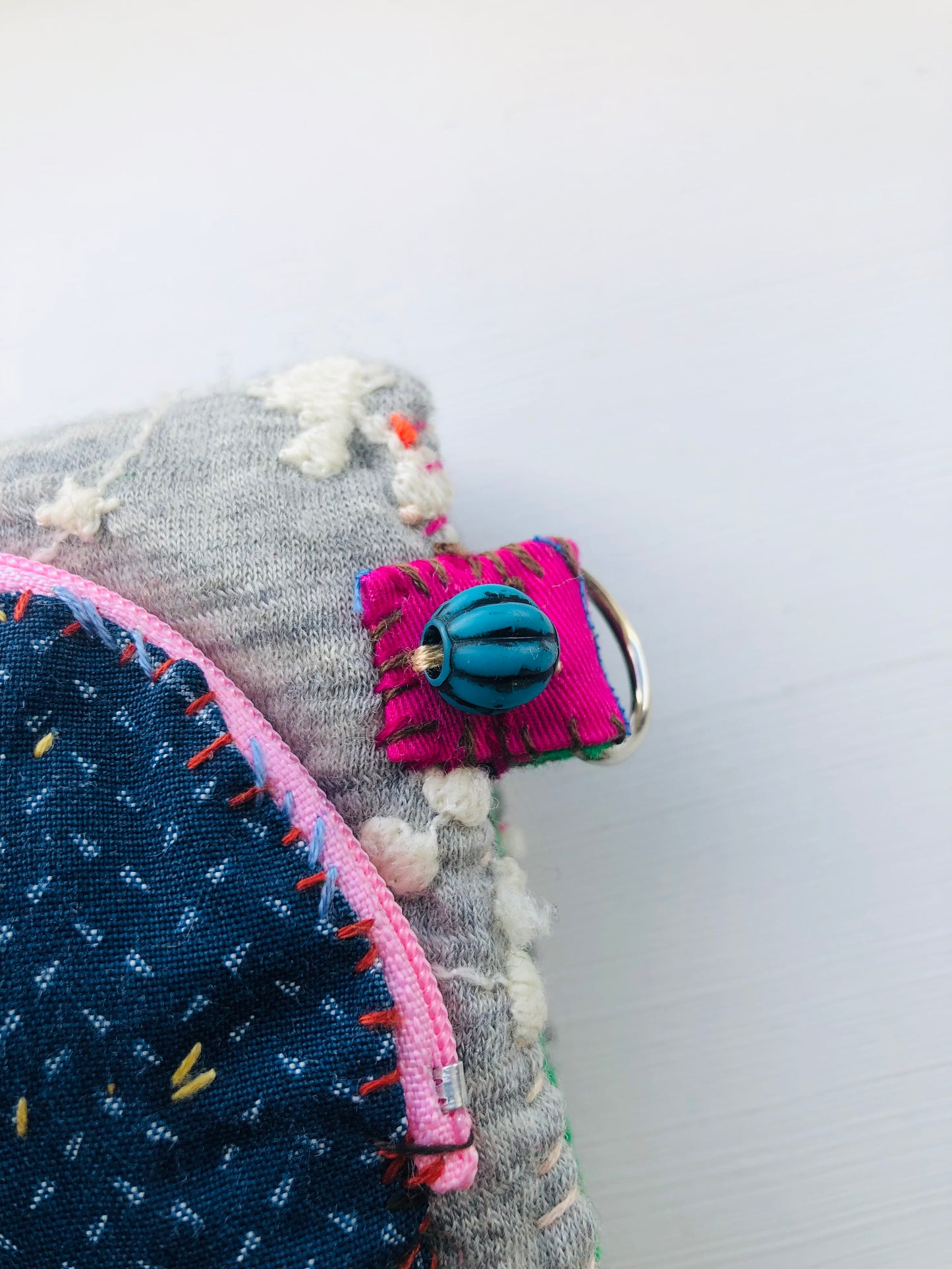 Wallet Fabric Wallet Handmade Hand-sewn Embroidered Patchwork Bi-fold 1981
