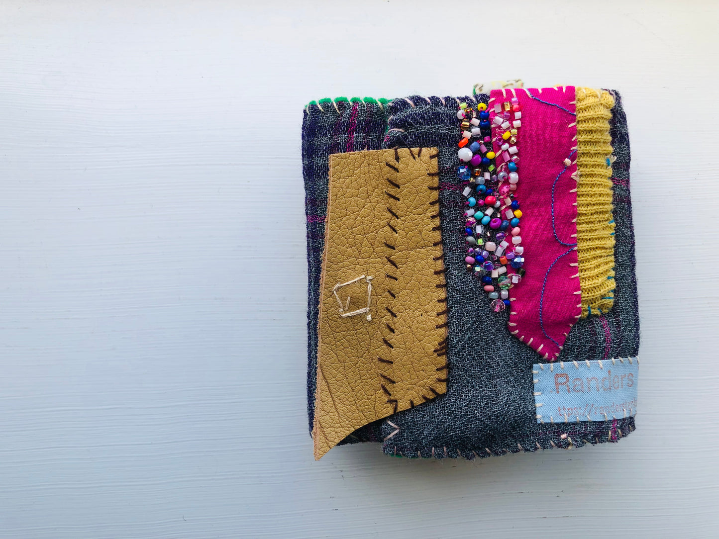 Wallet Fabric Wallet Handmade Hand-sewn Embroidered Patchwork Bi-fold 1977