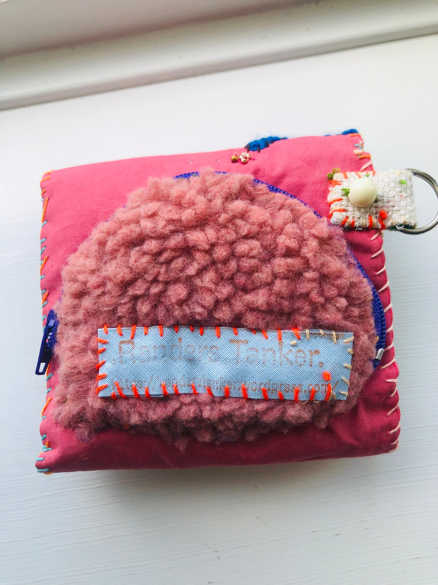 Wallet Fabric Wallet Handmade Hand-sewn Embroidered Patchwork Bi-fold 1973