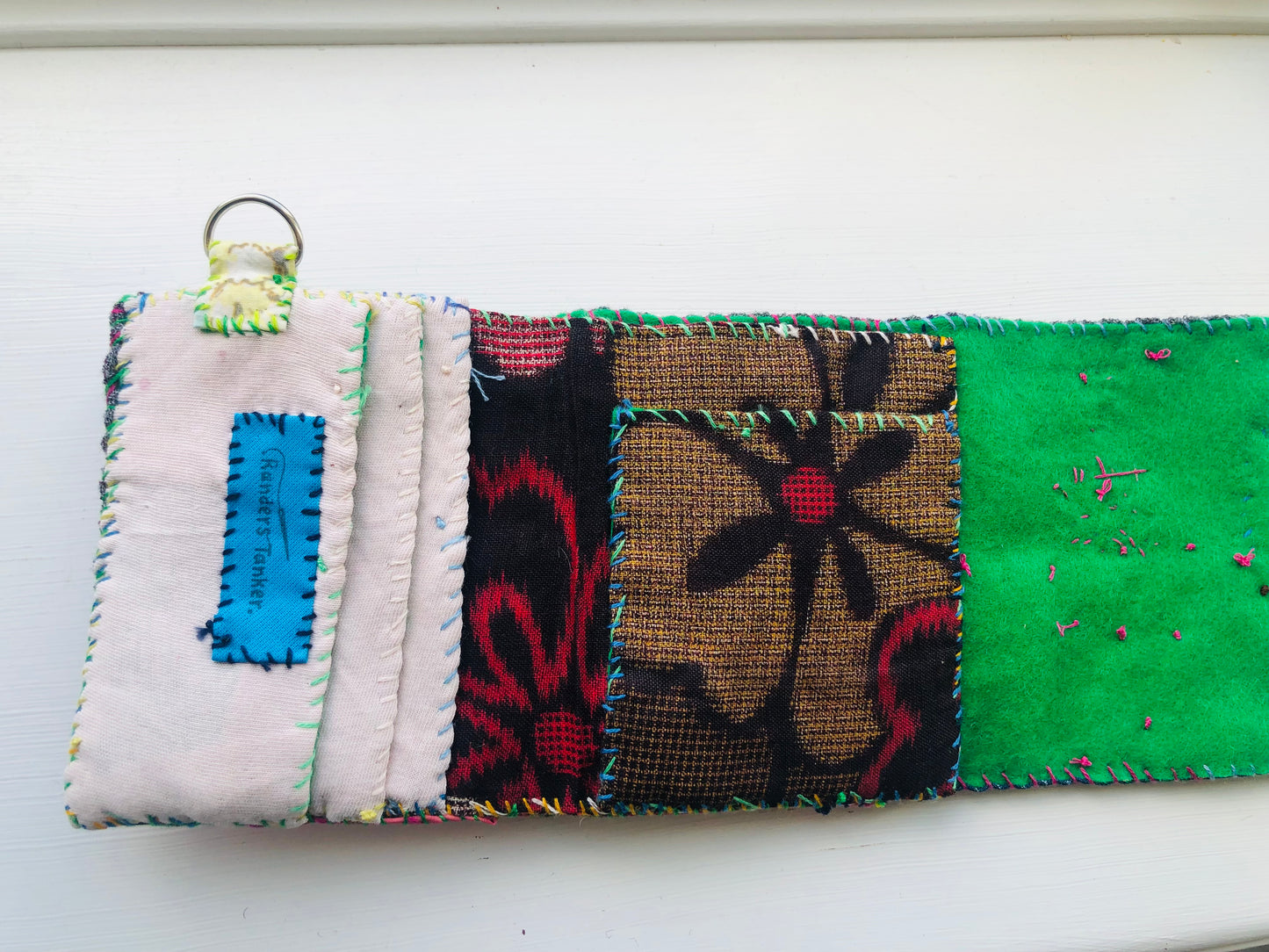 Wallet Fabric Wallet Handmade Hand-sewn Embroidered Patchwork Bi-fold 1978