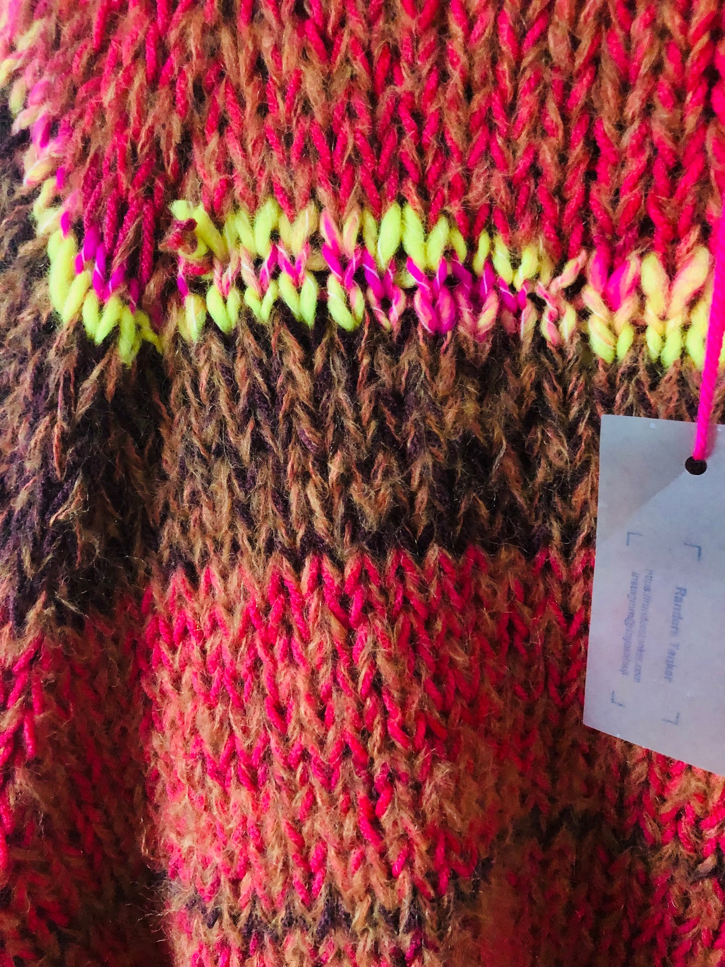 セーター　手編み　スローファッション　ファンシーヤーン　oneofakind  ショート丈　　2336