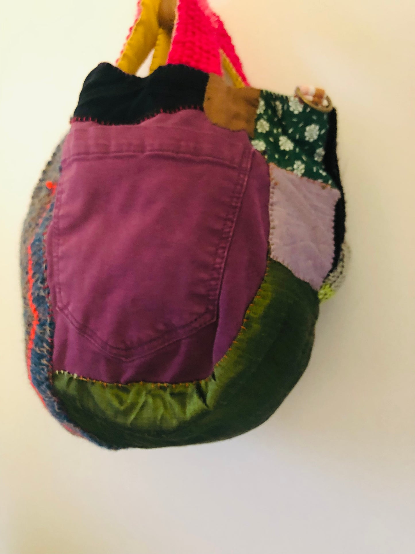 Bag 手縫いのバッグ　布製　トートバッグ　スローファッション　ハンドメイド　2338