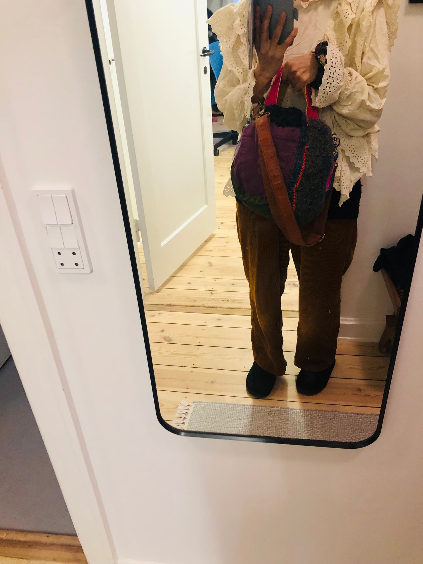 Bag 手縫いのバッグ　布製　トートバッグ　スローファッション　ハンドメイド　2338