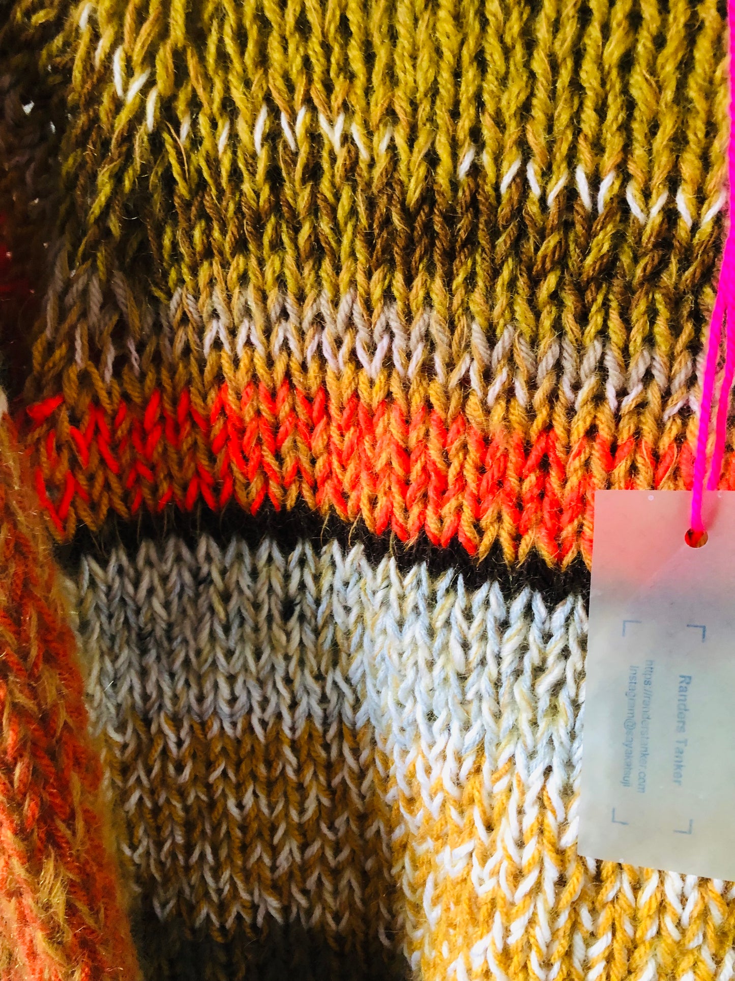 セーター　手編み　スローファッション　ファンシーヤーン　oneofakind  ショート丈　　2348