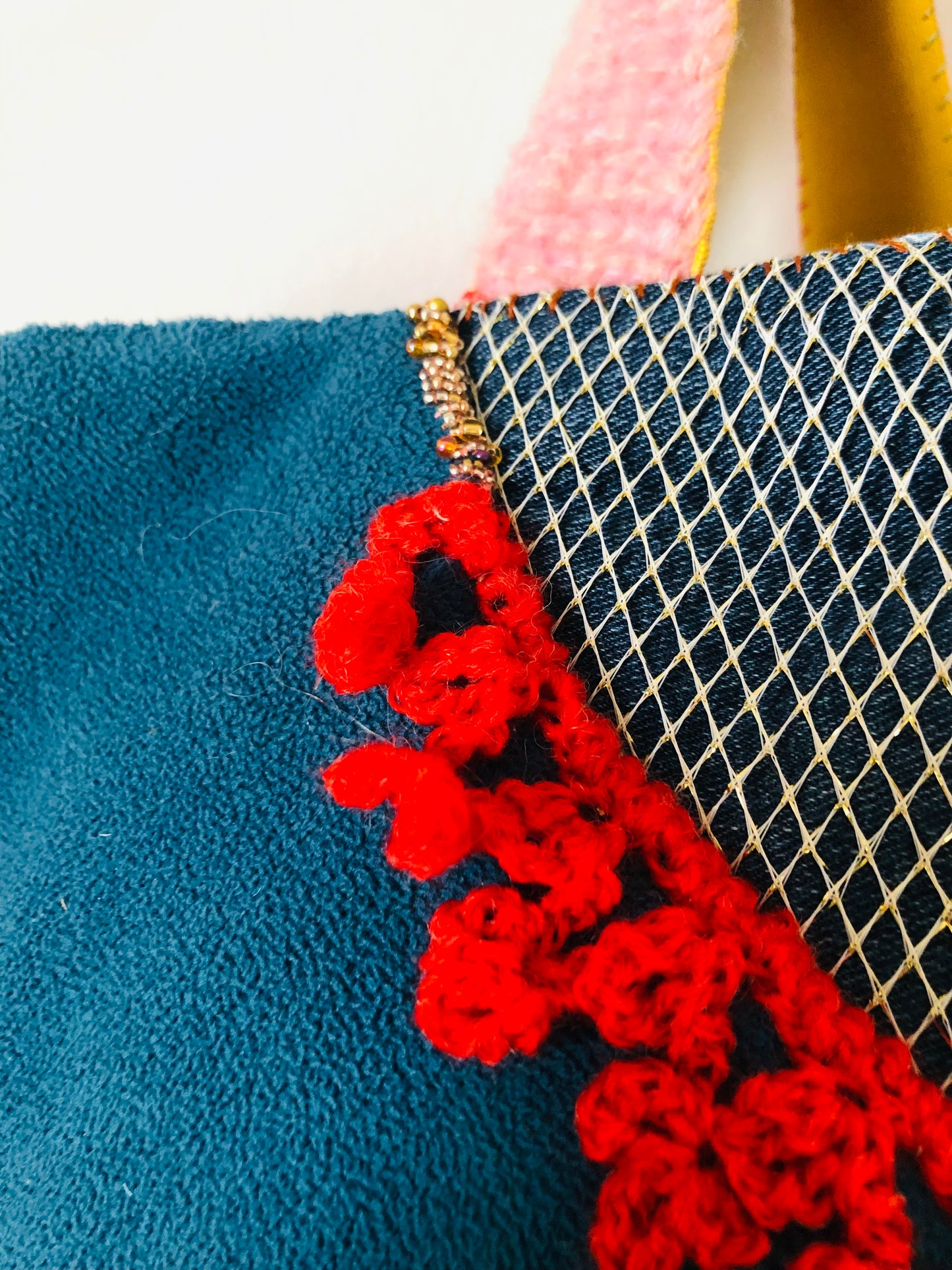 Bag 手縫いのバッグ　布製　トートバッグ　スローファッション　ハンドメイド　2345