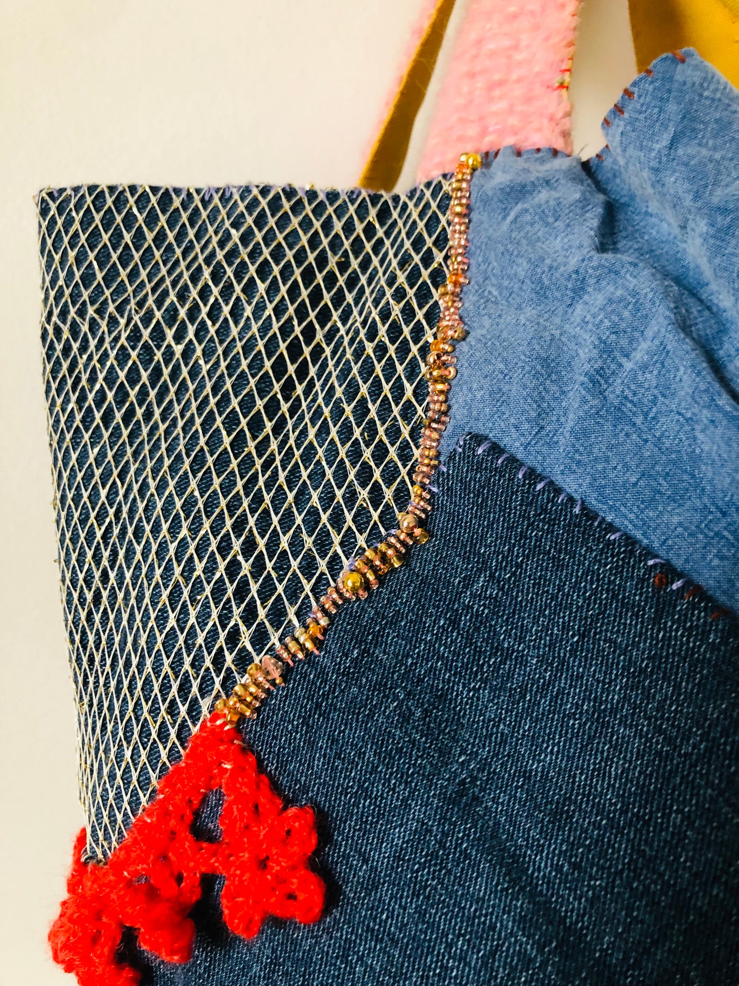 Bag 手縫いのバッグ　布製　トートバッグ　スローファッション　ハンドメイド　2345