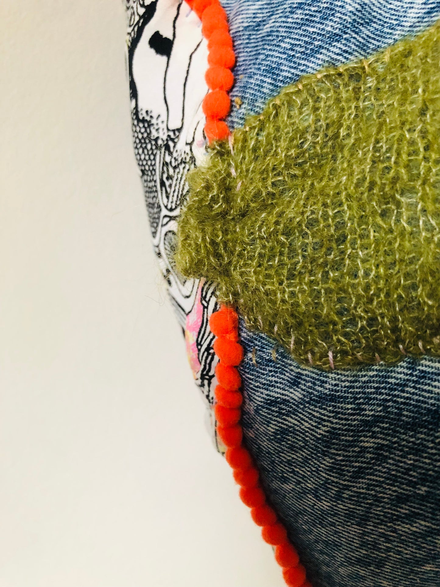 Bag 手縫いのバッグ　布製　トートバッグ　スローファッション　ハンドメイド　2347