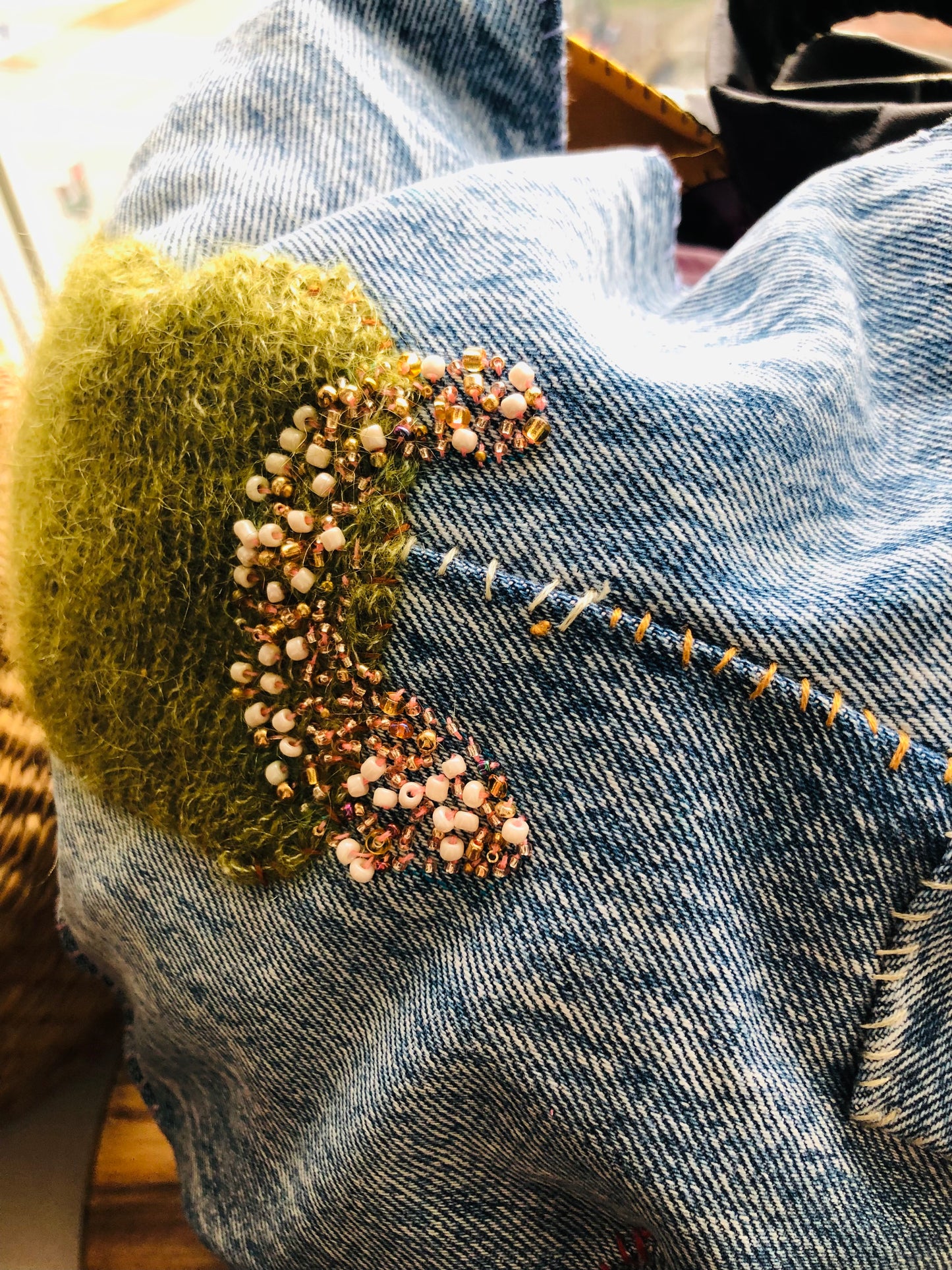 Bag 手縫いのバッグ　布製　トートバッグ　スローファッション　ハンドメイド　2347